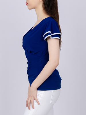 Two Tier Flutter Sleeve Top