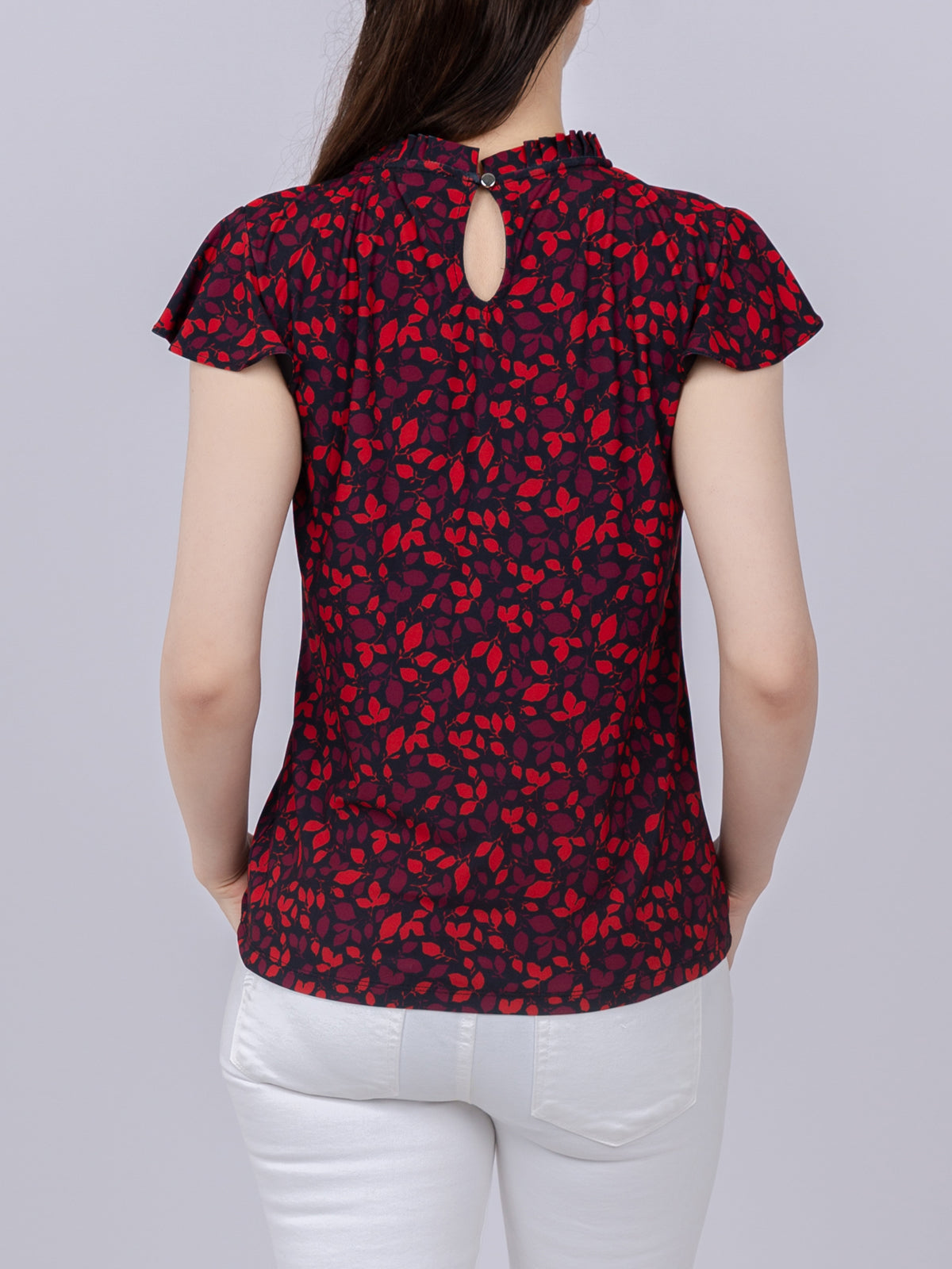 Flutter Short Sleeve Knit Top