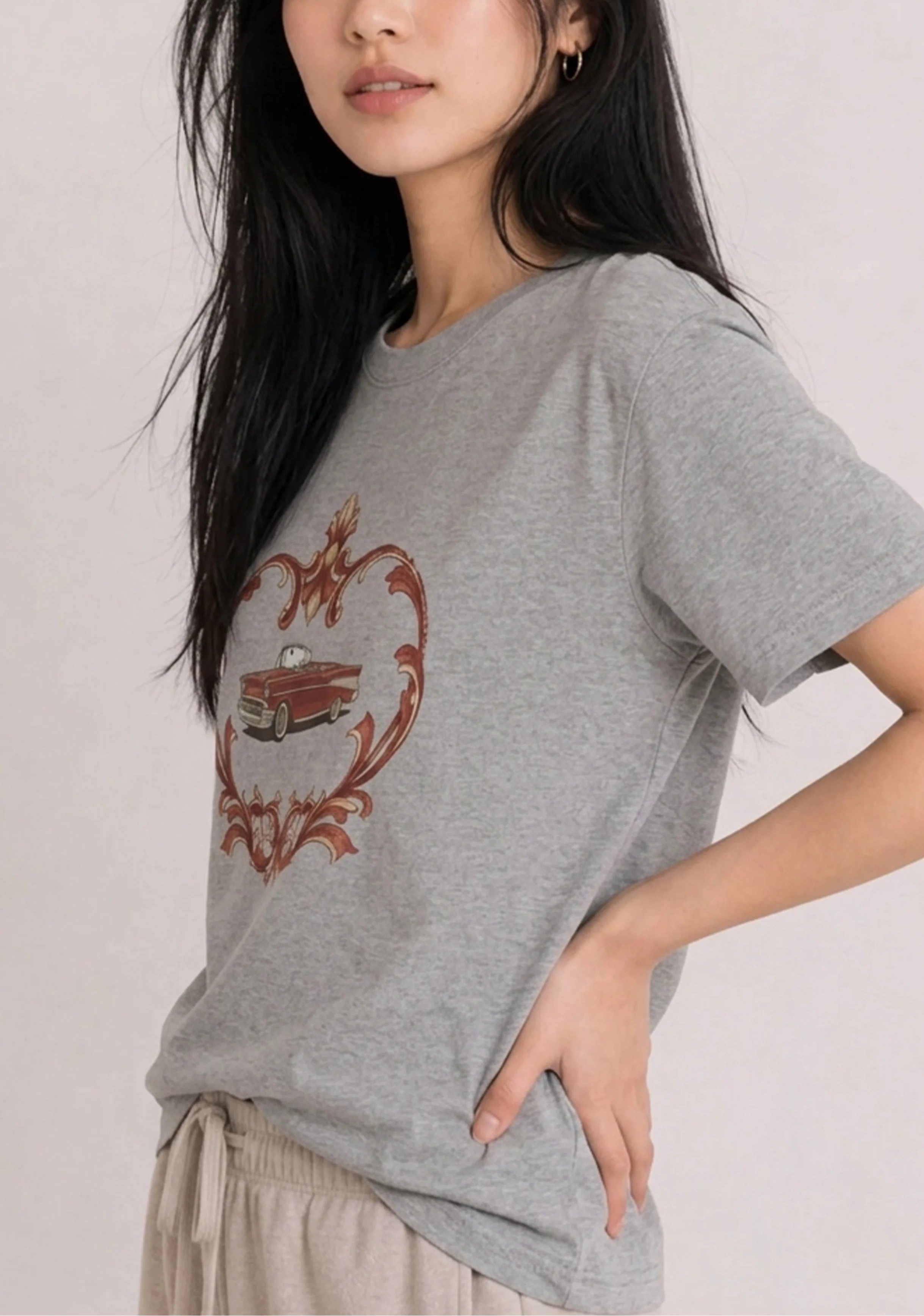 Vintage Roadster Heather Grey Tee