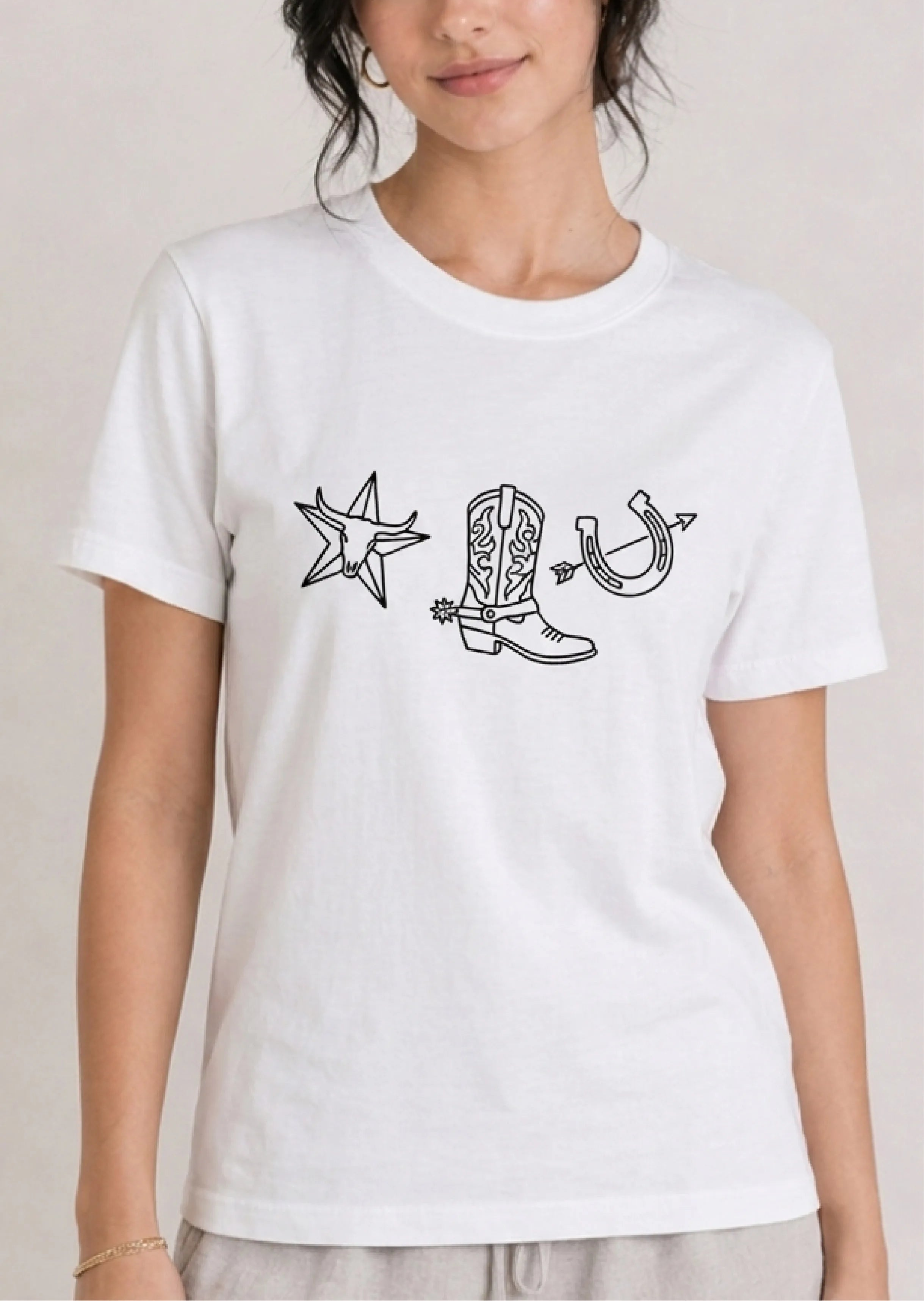 Western Icons White Tee