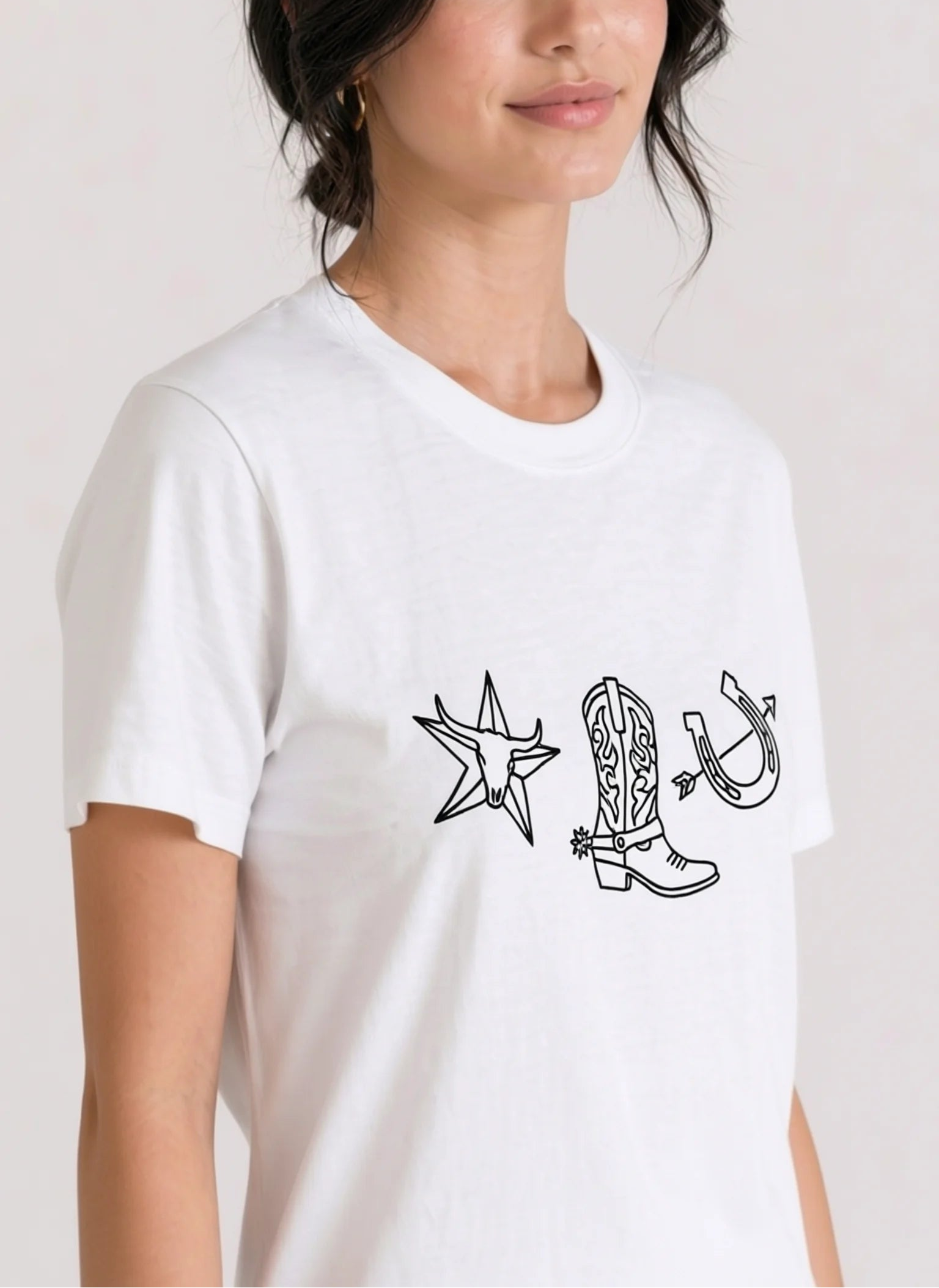 Western Icons White Tee