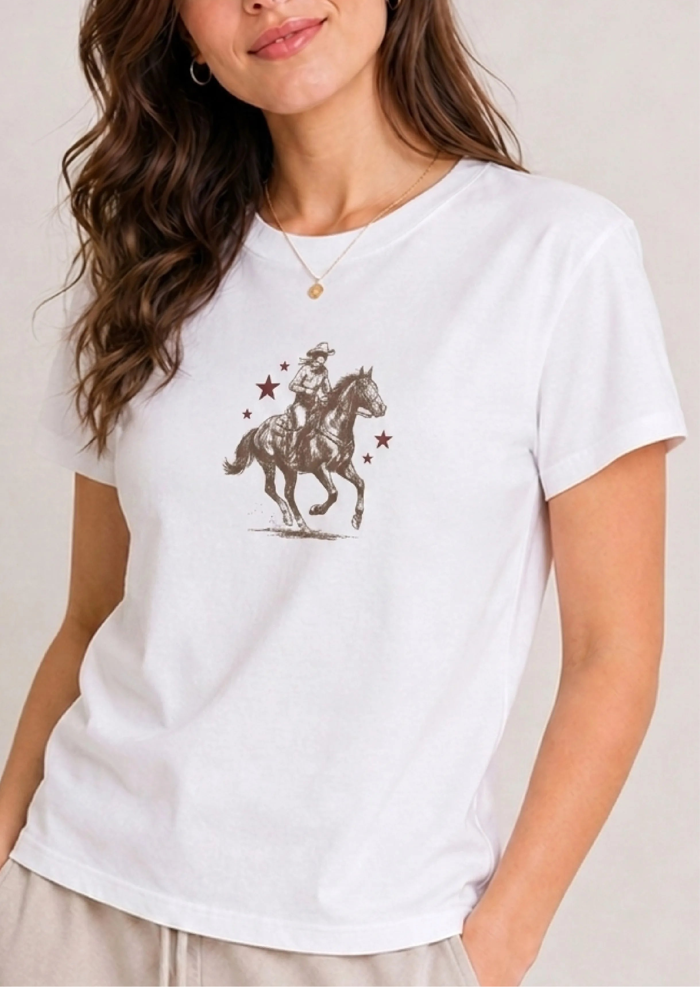 Western Rider White Tee
