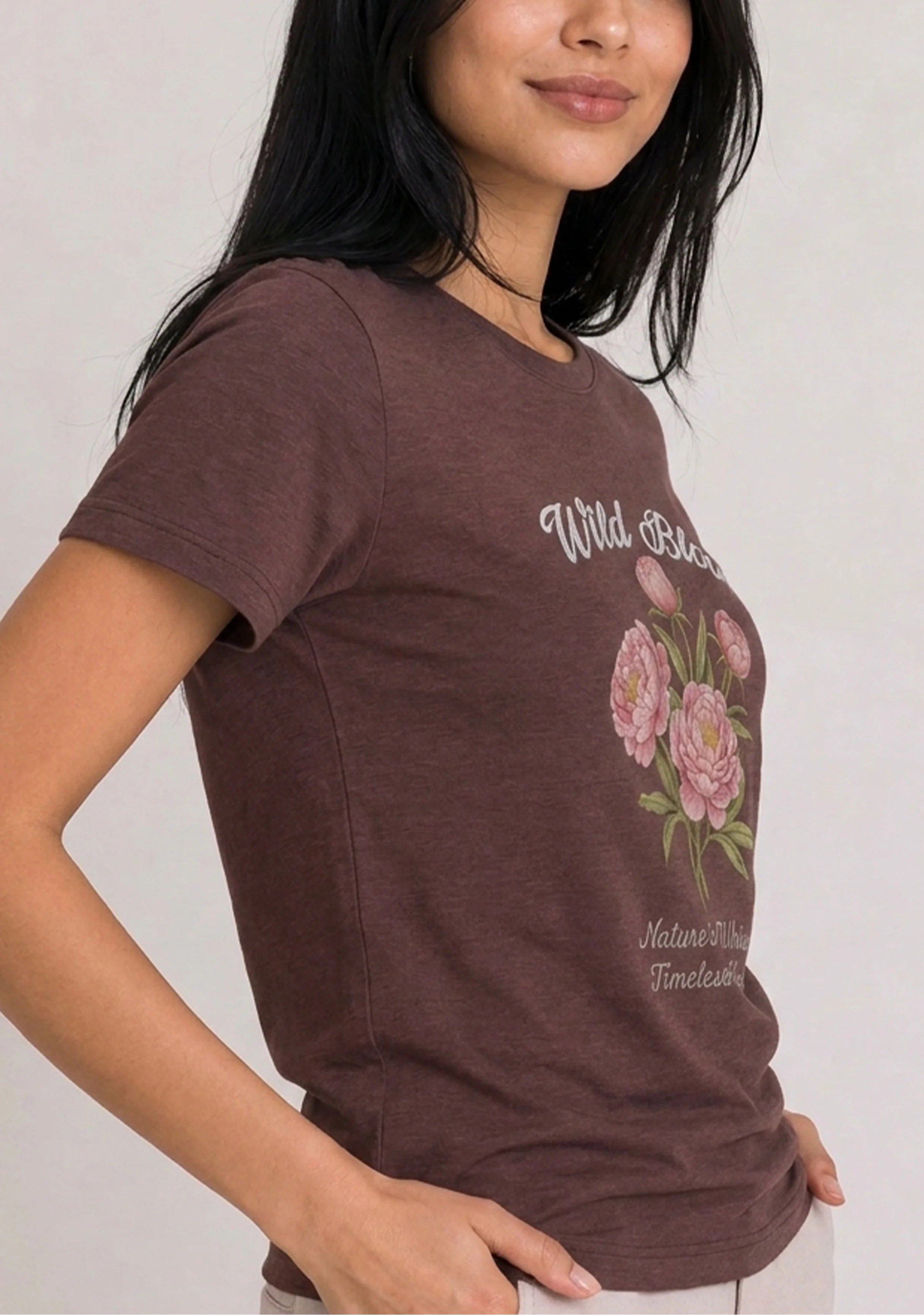 Wild Bloom Peony Mauve Tee