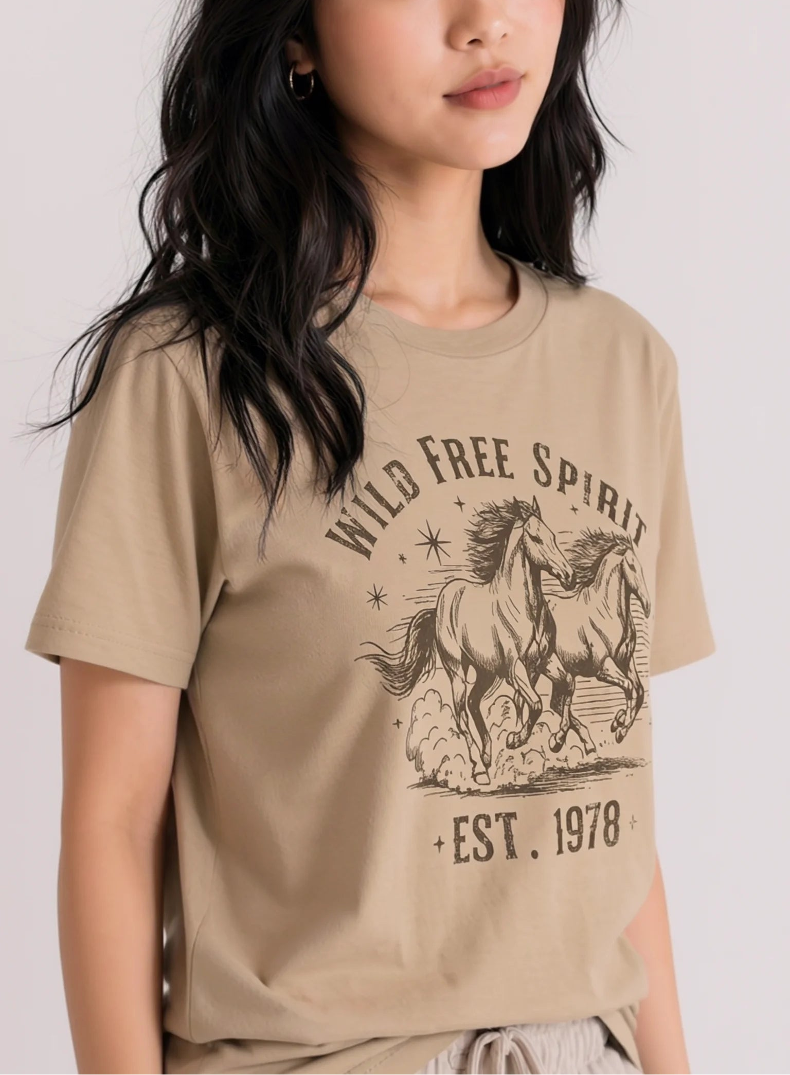 Wild Free Spirit Tan Tee