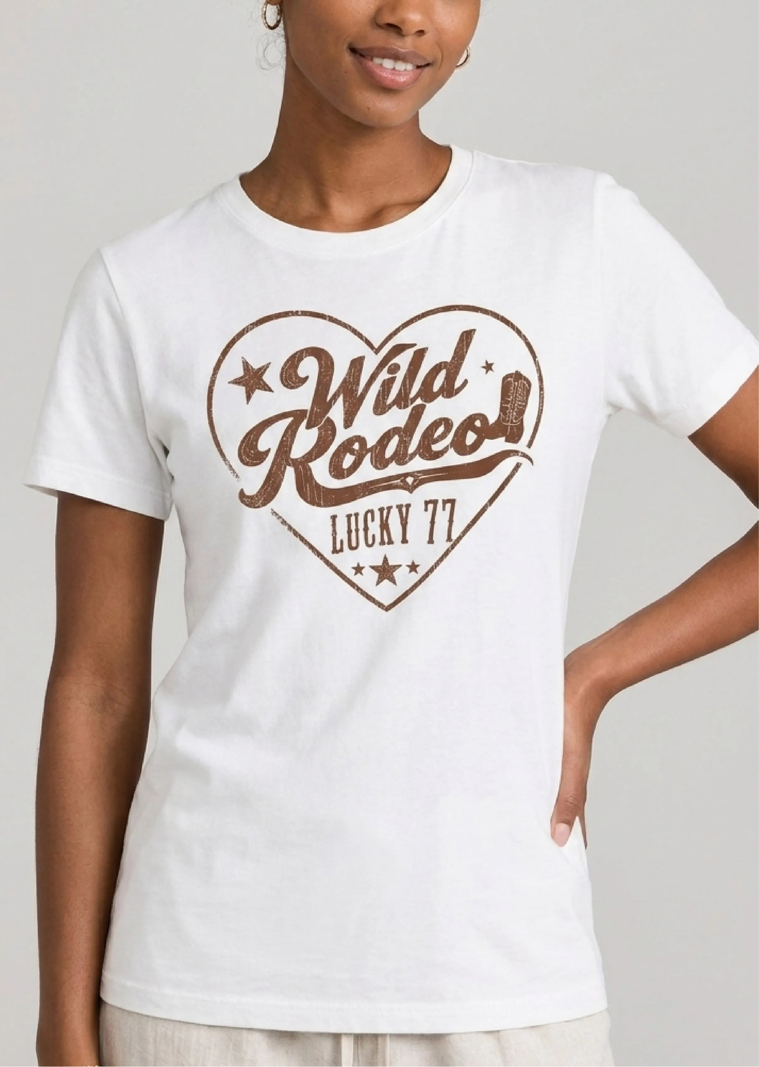 Wild Rodeo White Tee