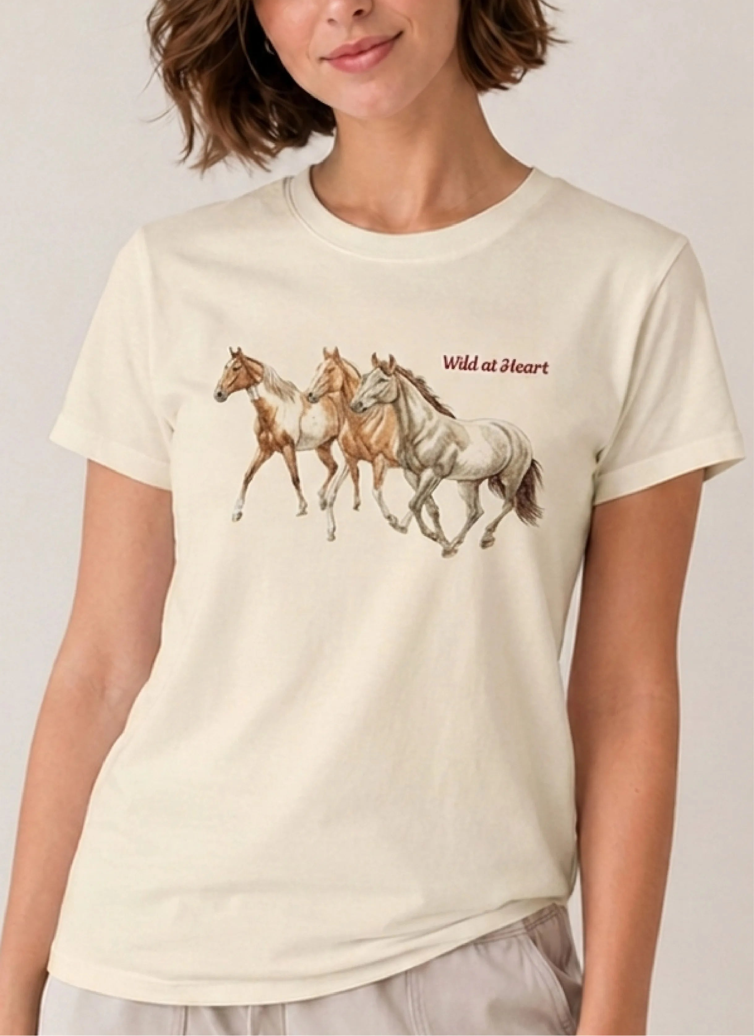 Wild at Heart Cream Tee
