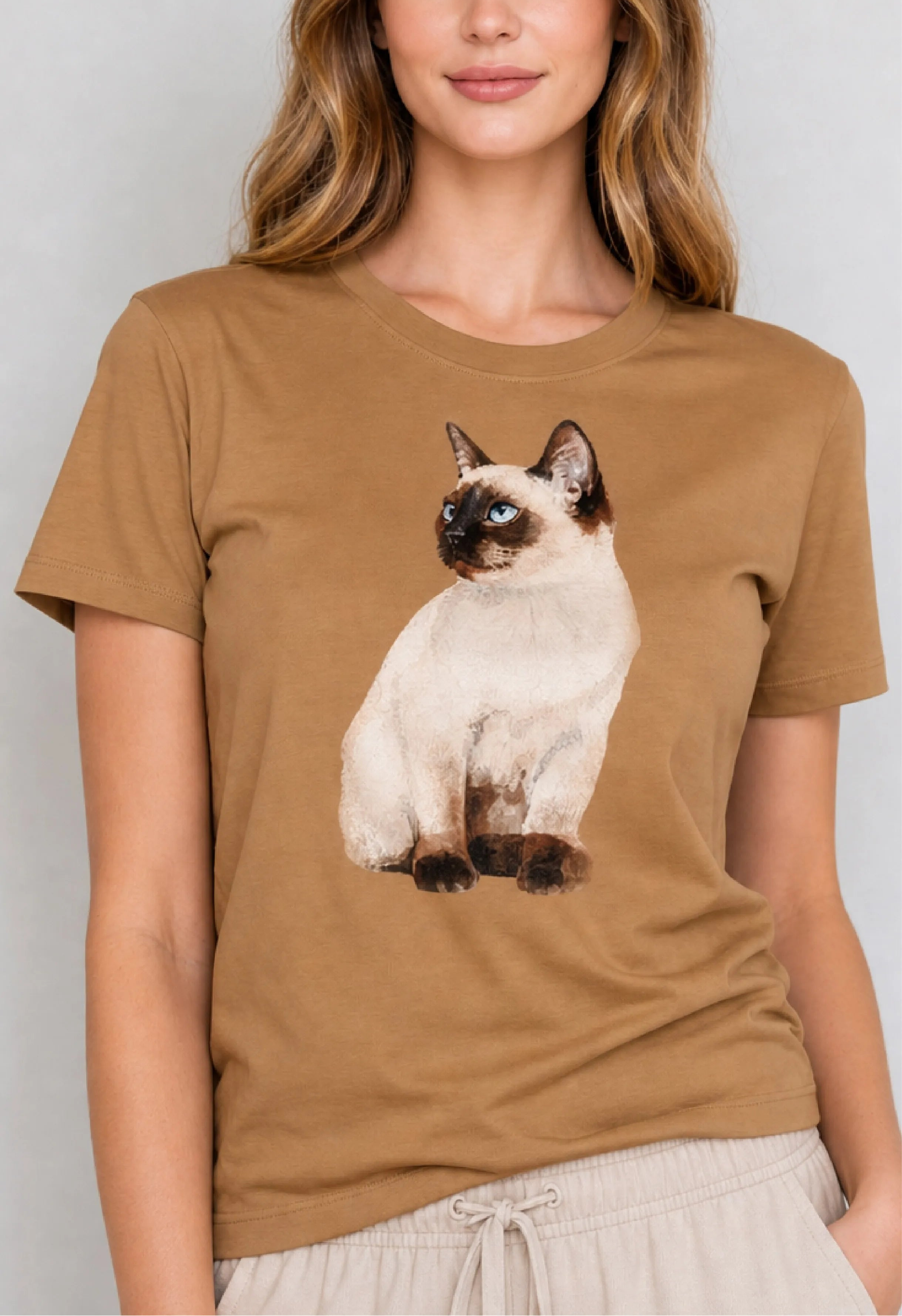 Siamese Cat Camel Tee