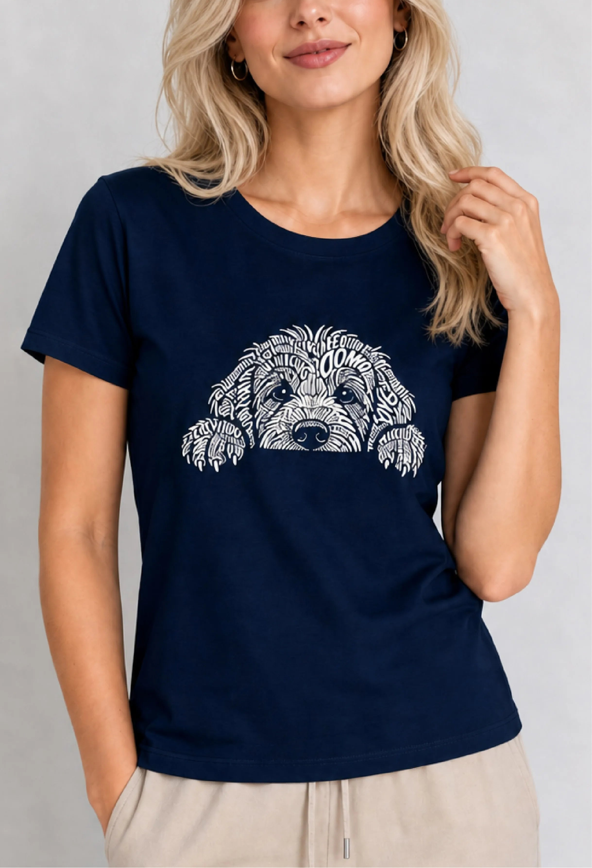 Ski Dogs White Tee