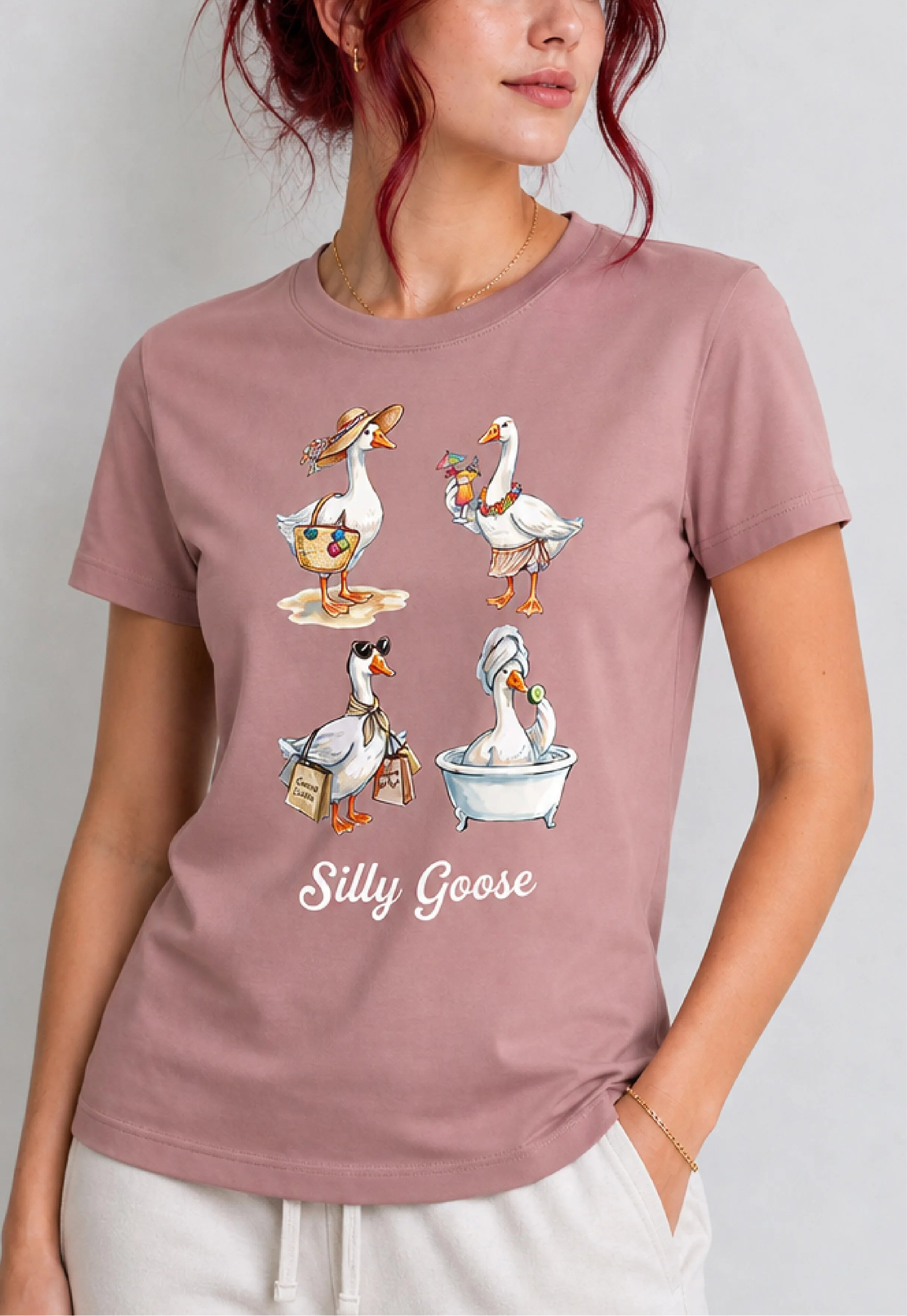 Silly Goose Mauve Tee