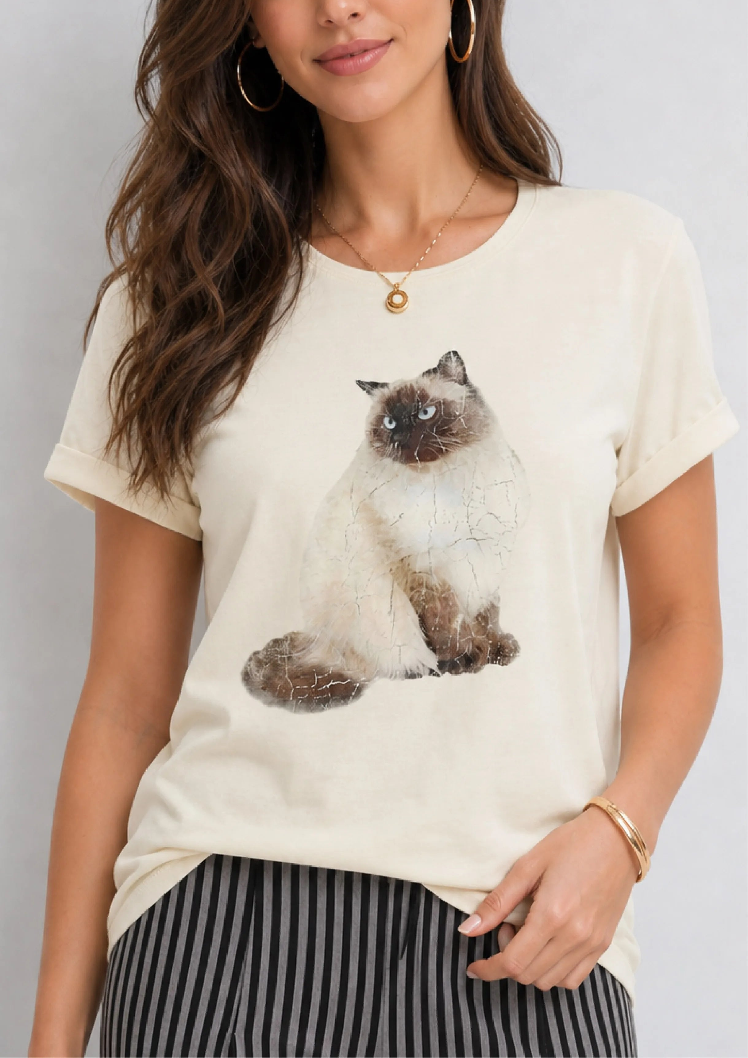 Ragdoll Cat Ivory Tee
