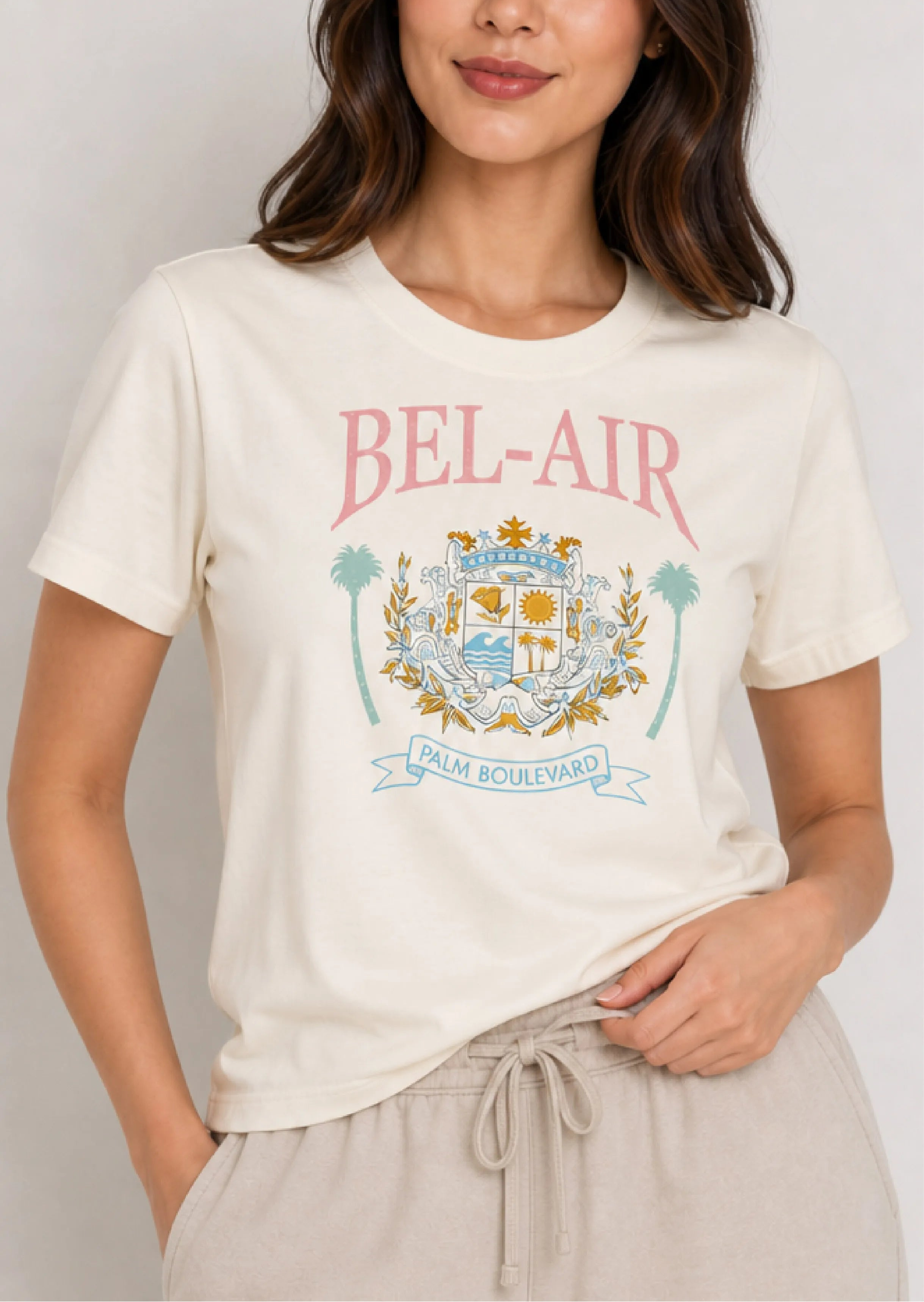 Bel-Air Palm Boulevard Ivory Tee