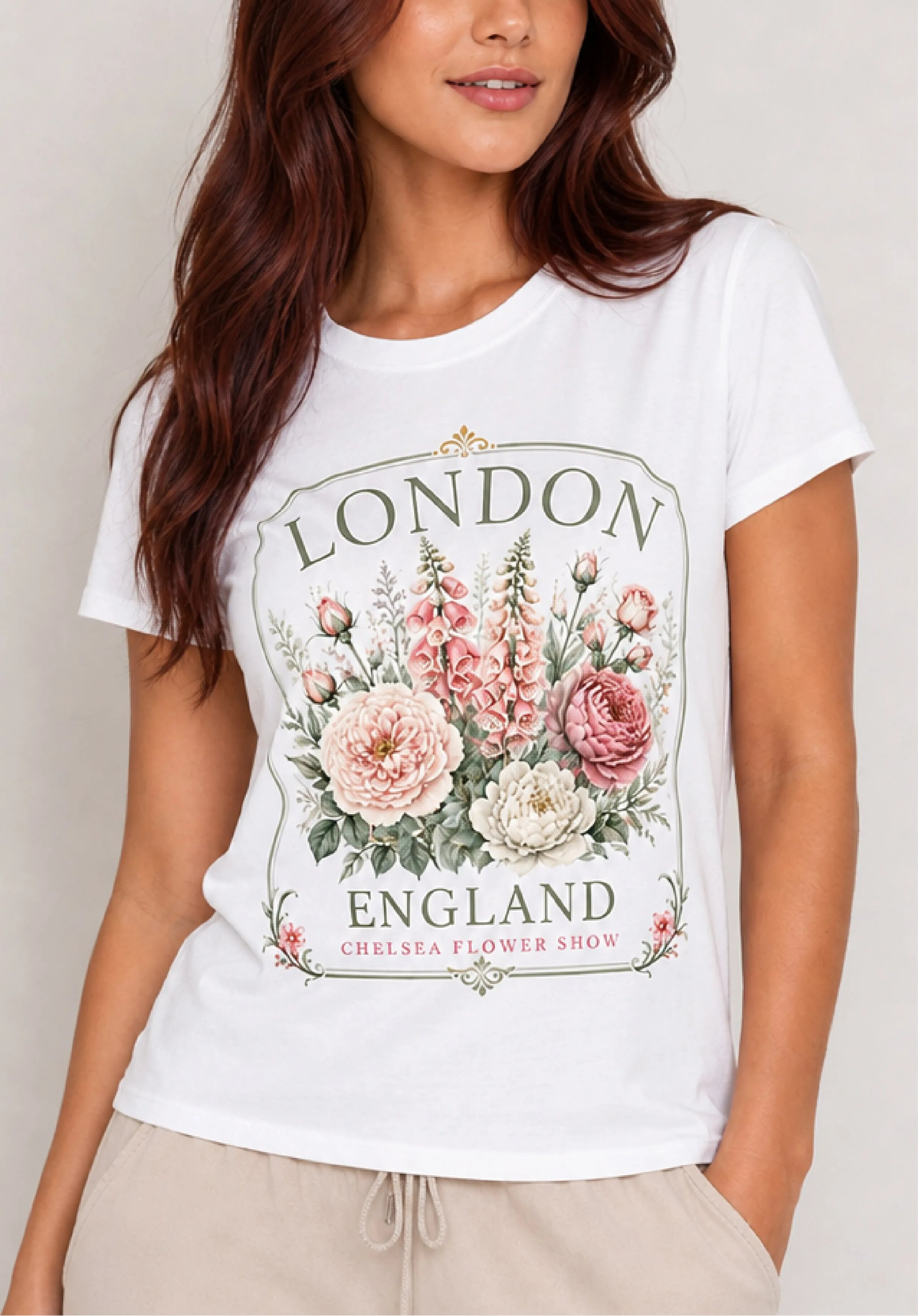 London Flower Show White Tee