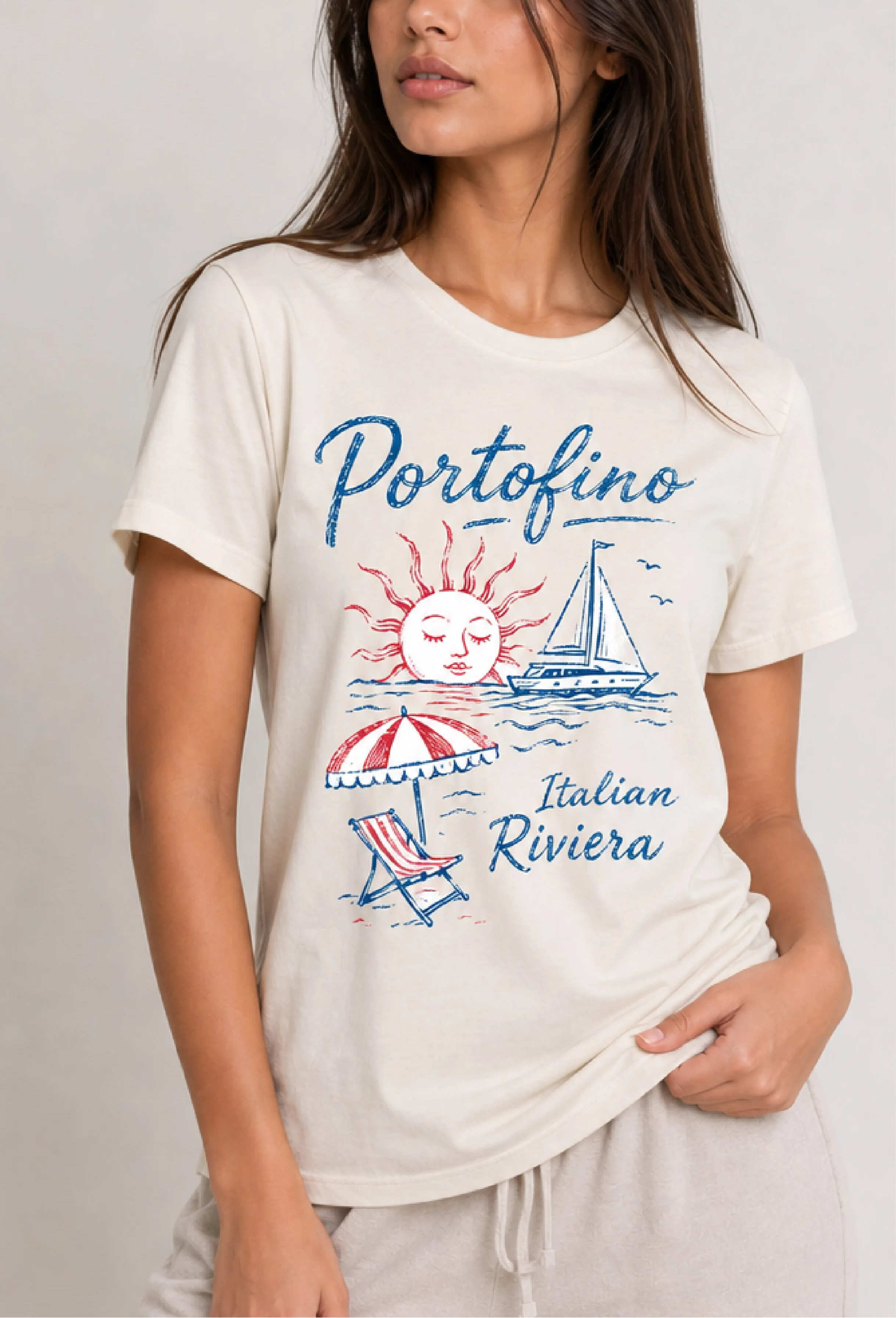 Portofino Riviera Ivory Tee