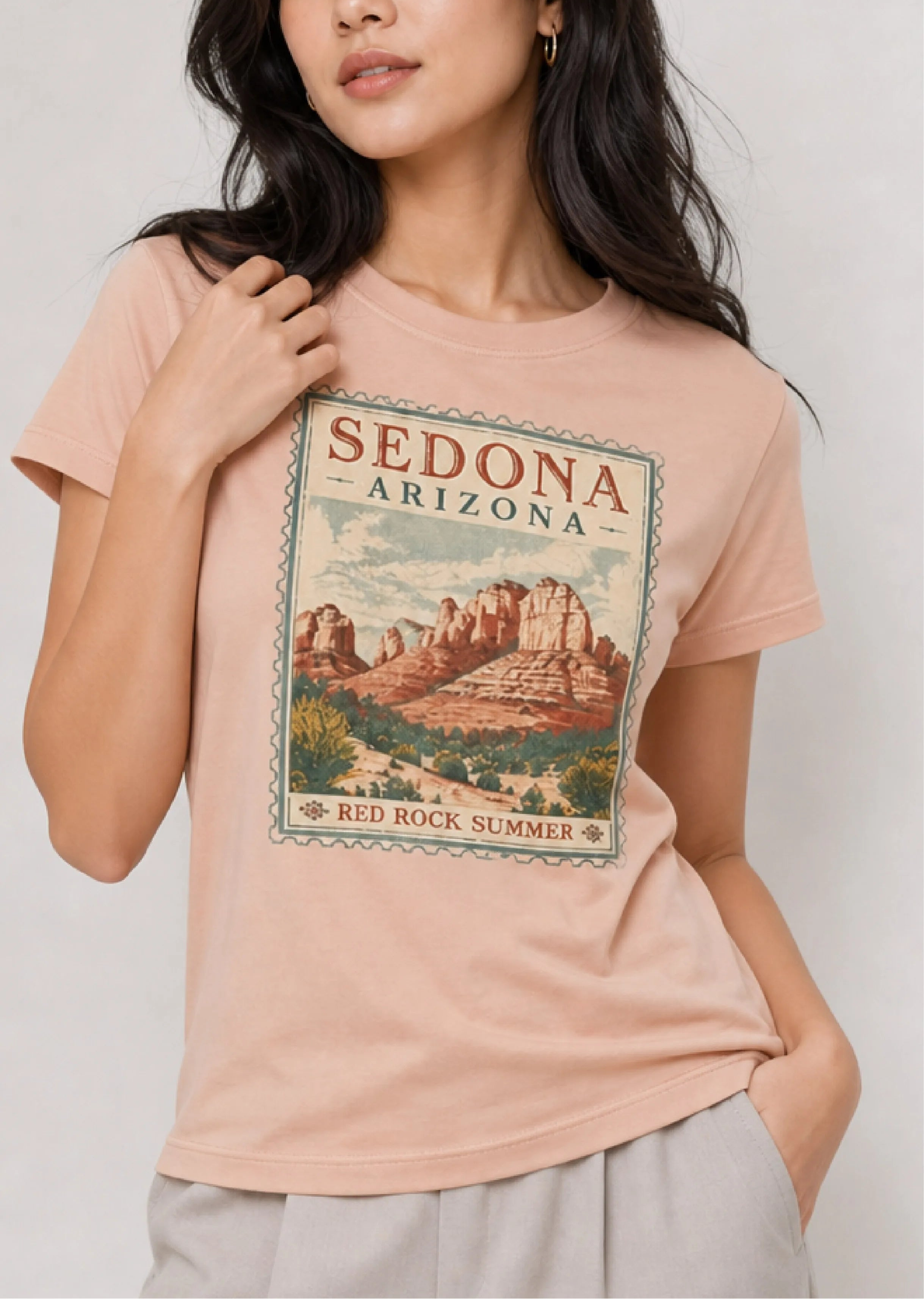 Sedona Red Rock Peach Tee