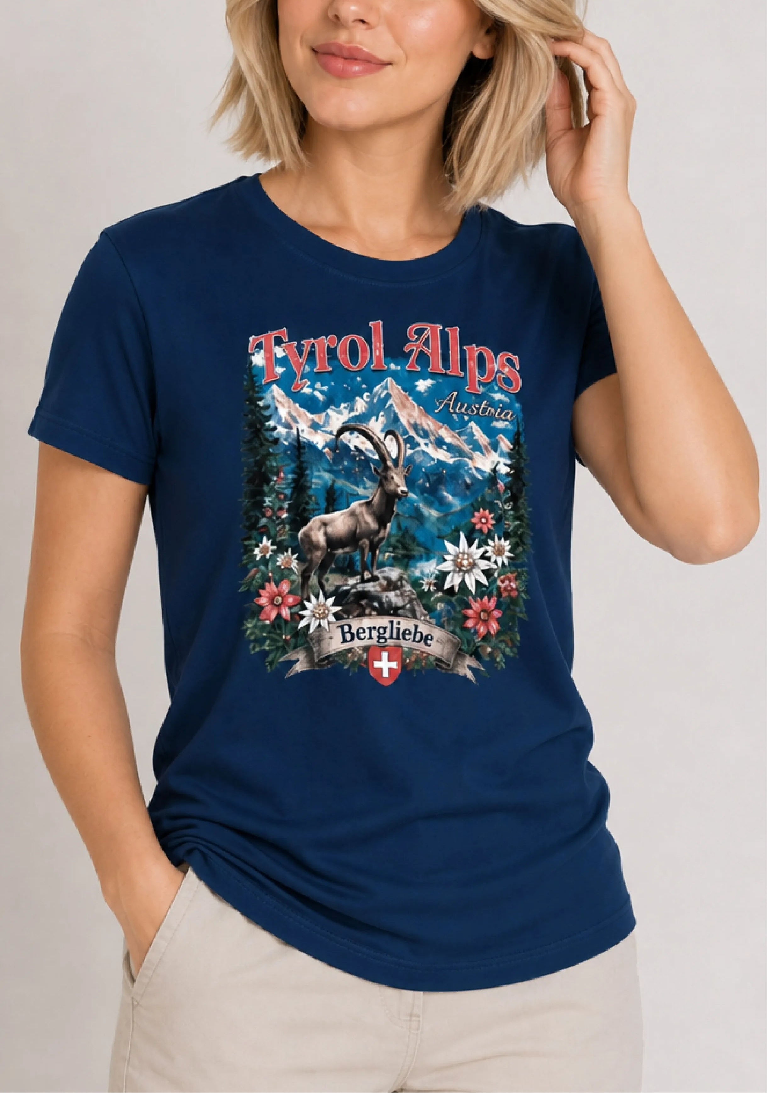 Tyrol Alps Navy Tee