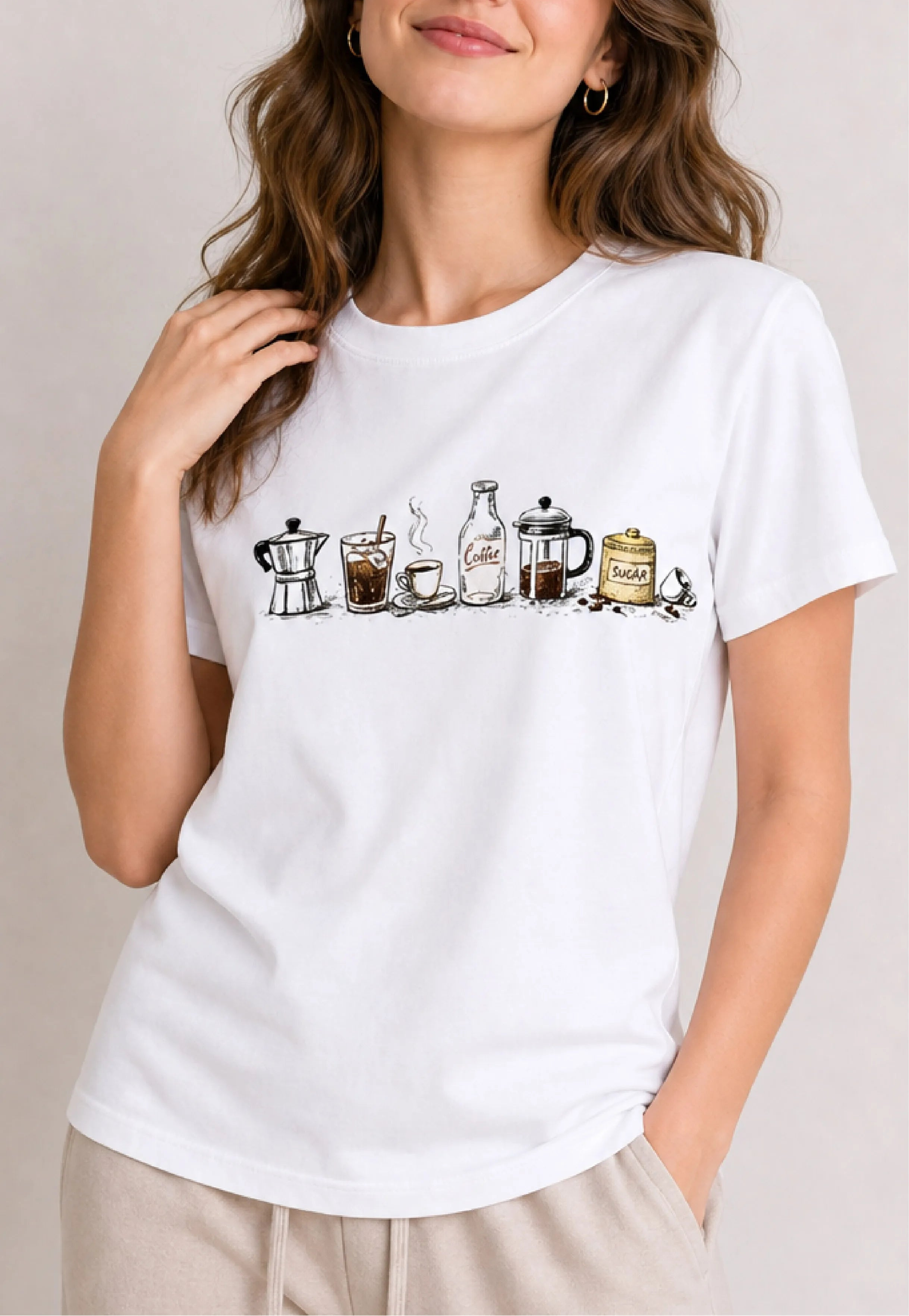Coffee Selection White Tee