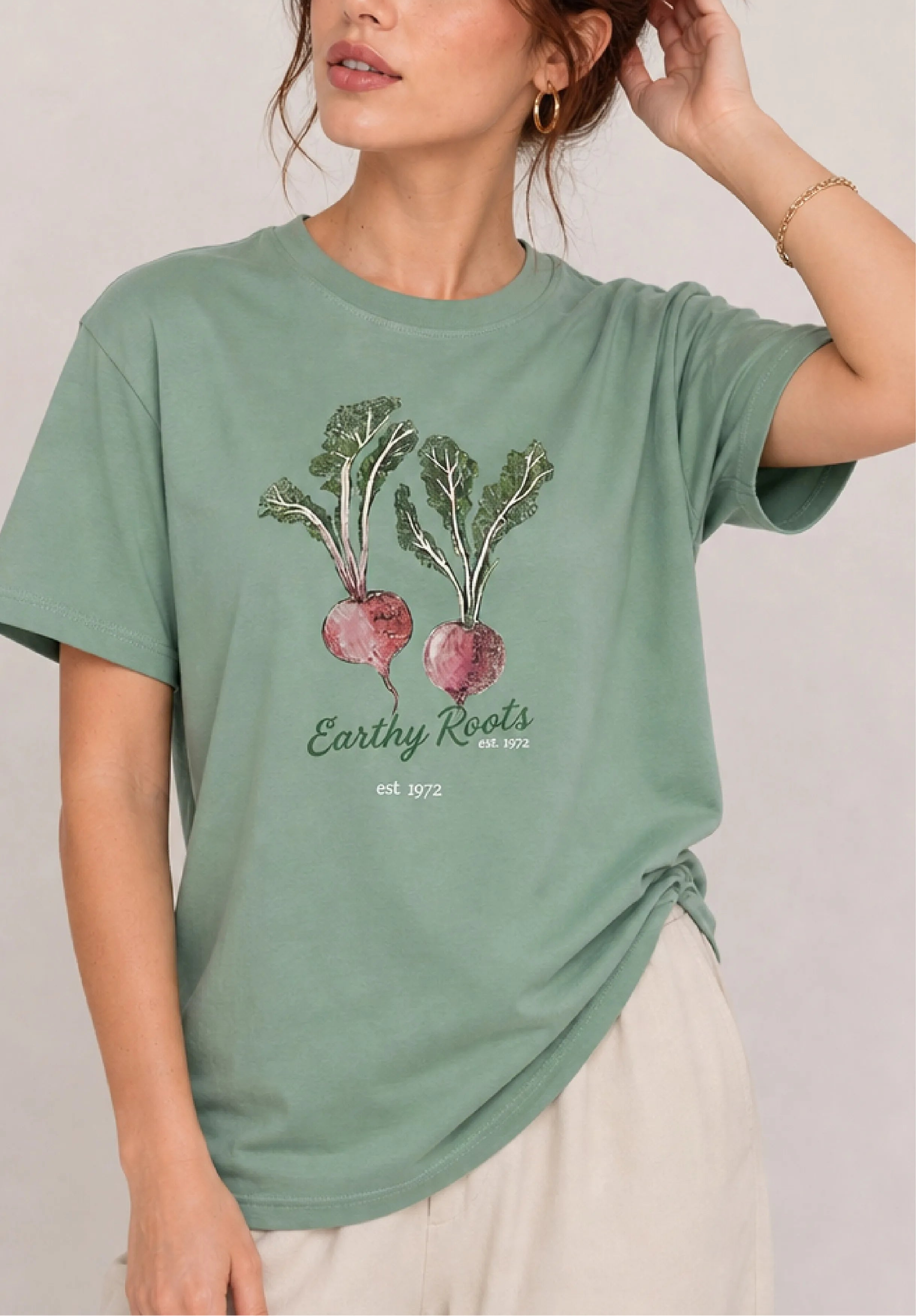 Earthy Roots Green Tee
