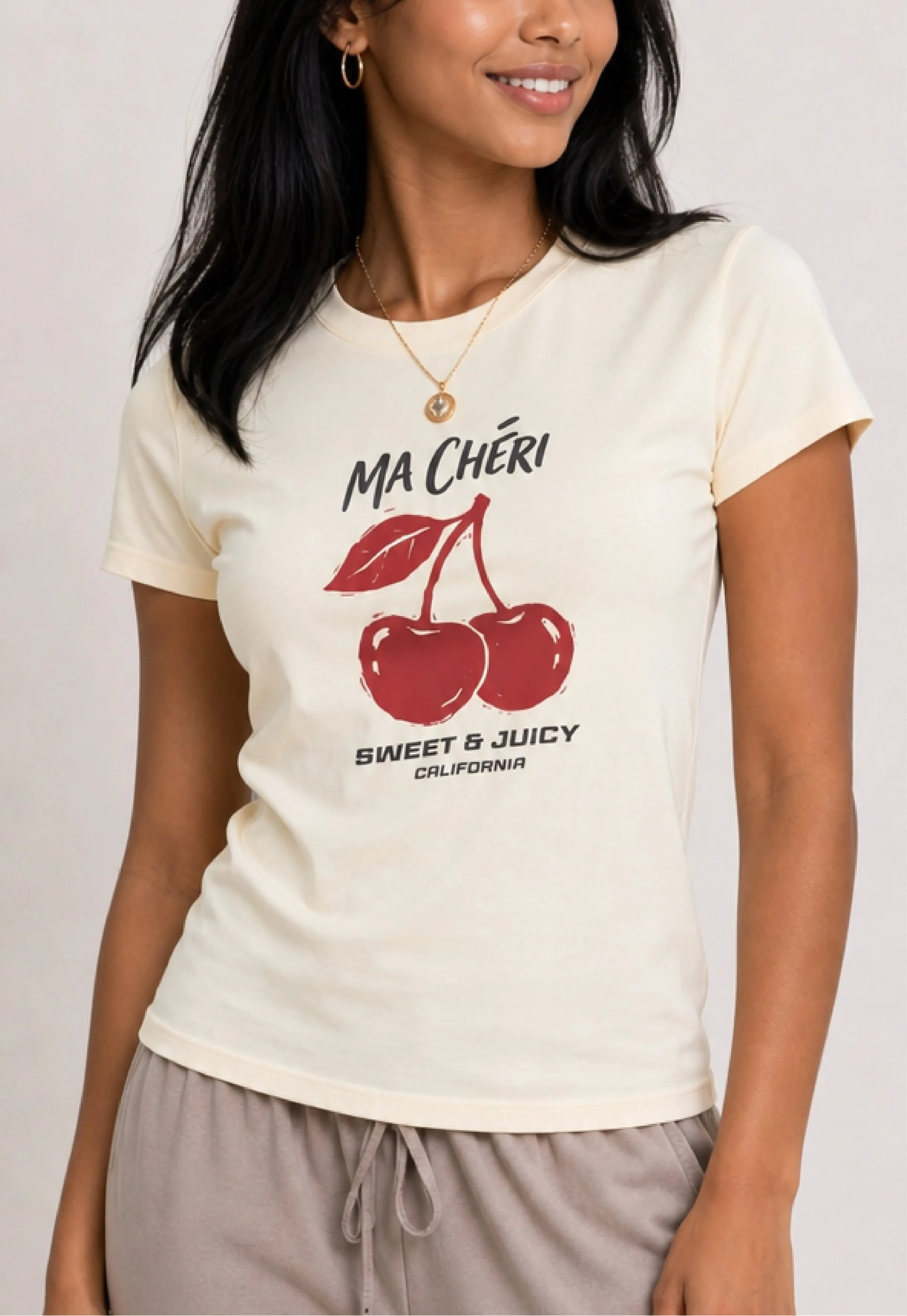 Ma Chéri Cream Tee