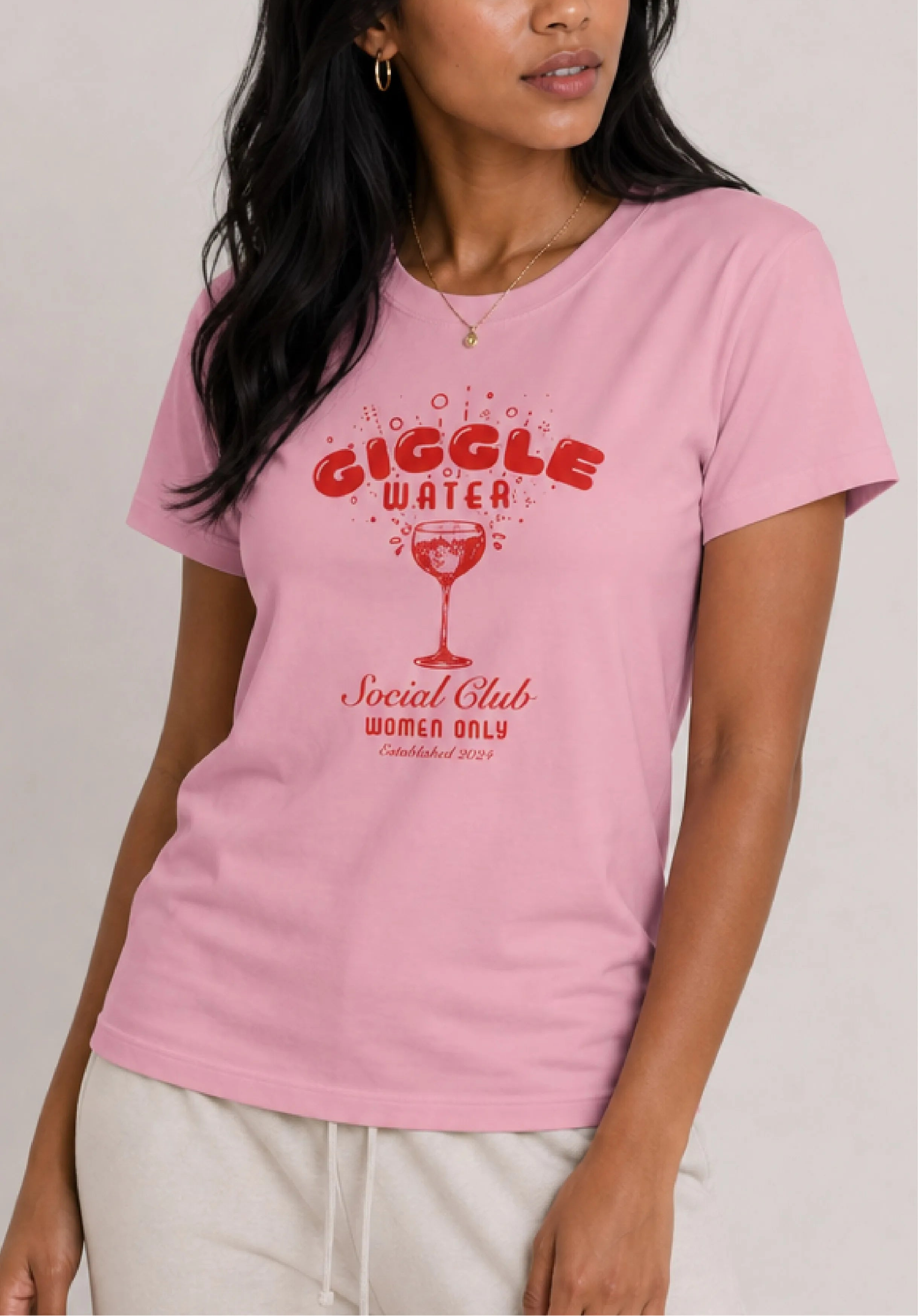 Giggle Water Pink Tee