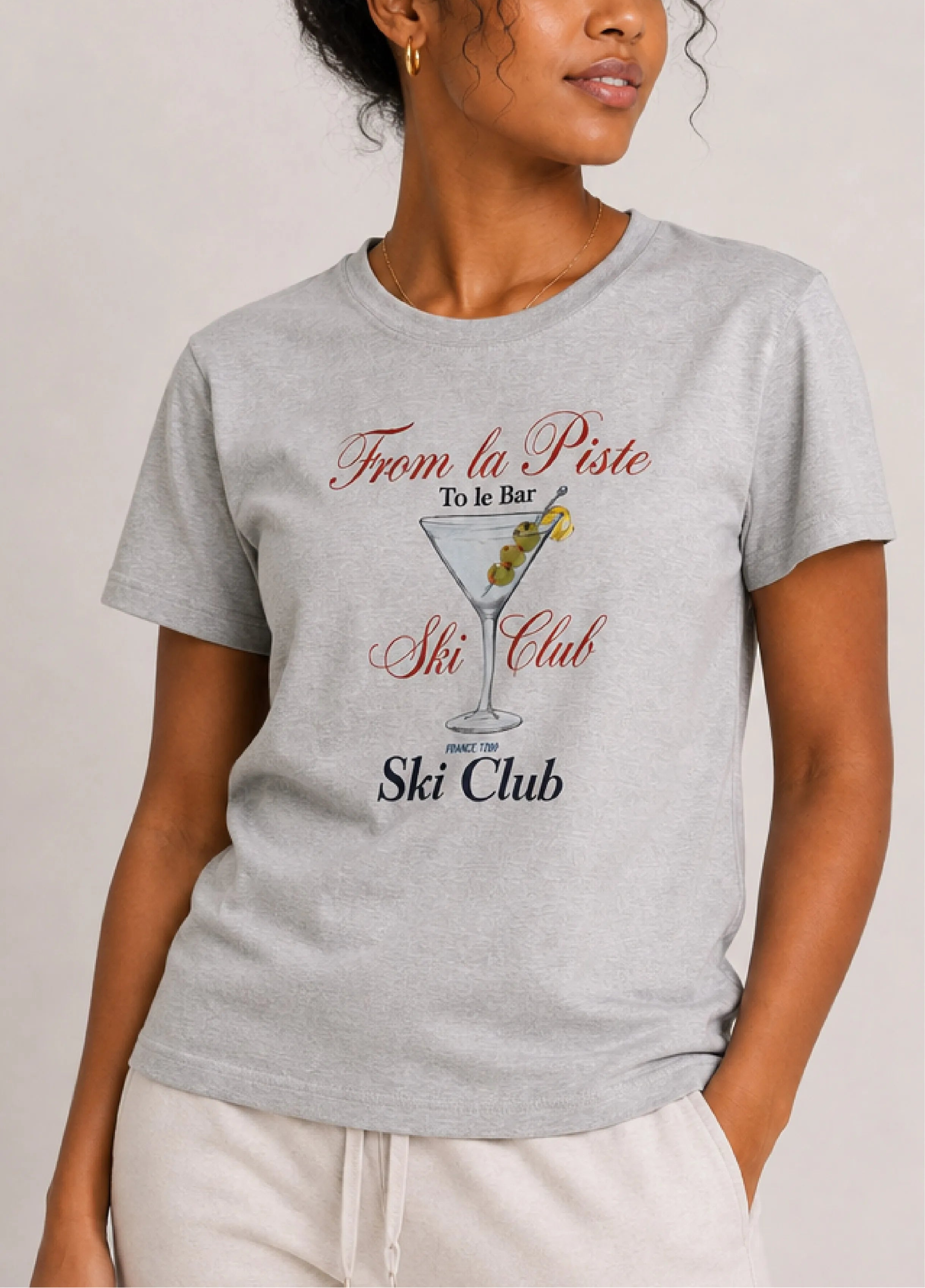 Ski Club Grey Tee