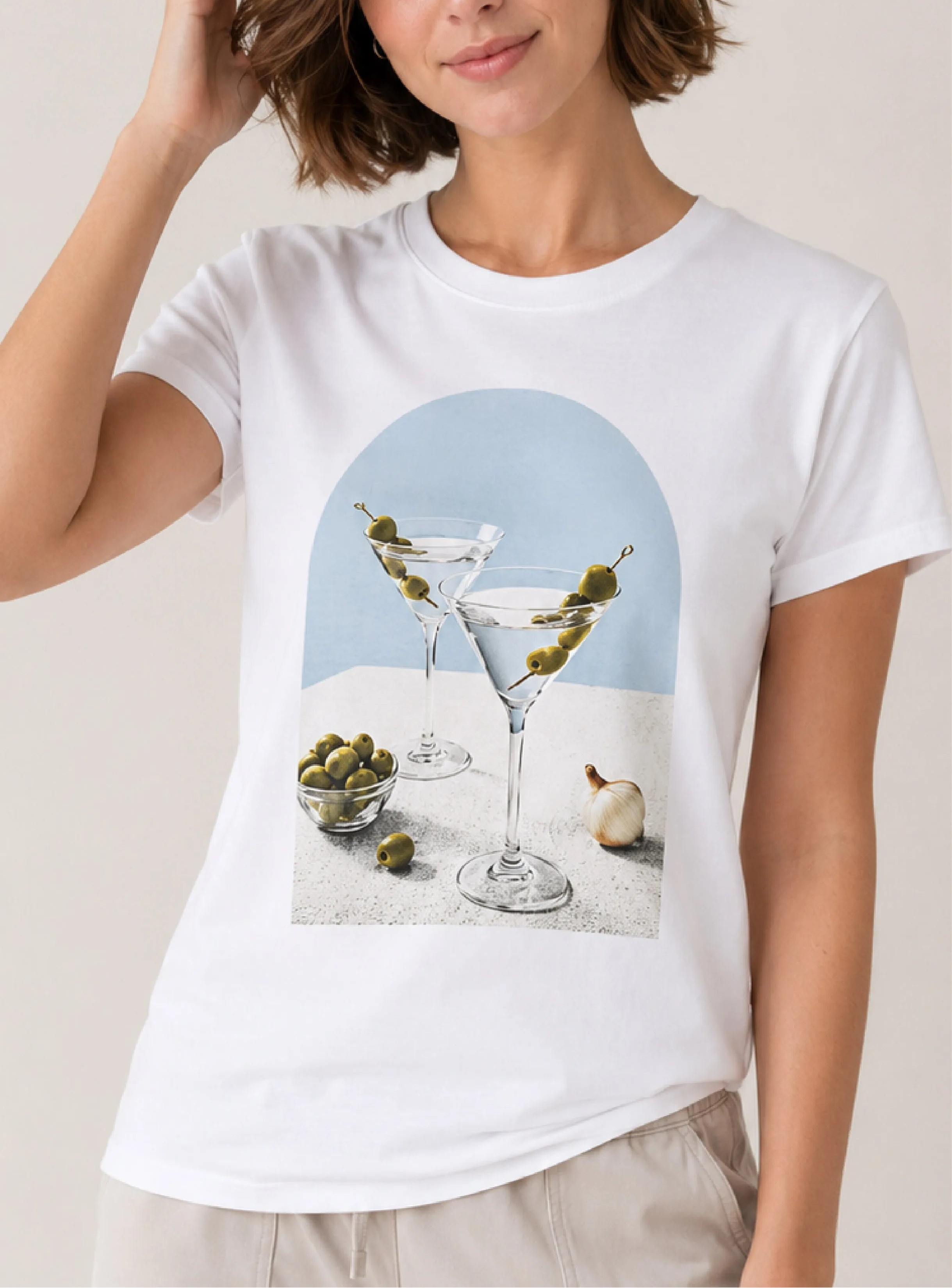 Martini White Tee