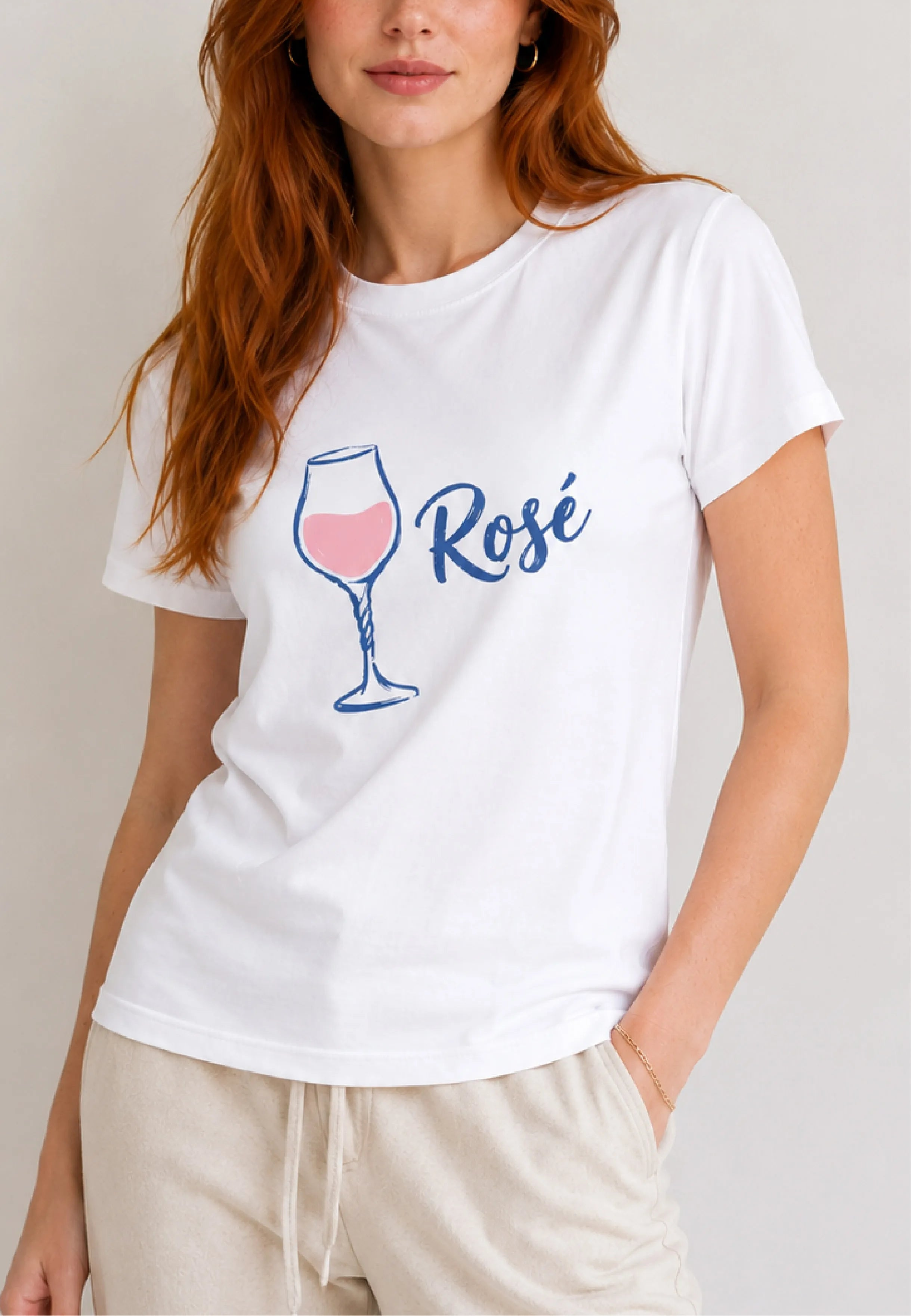 Rosé White Tee
