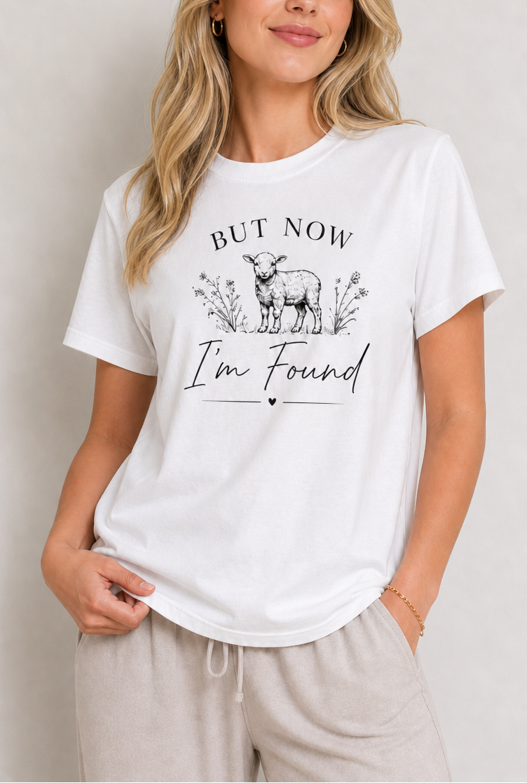 But Now Im Found White Tee
