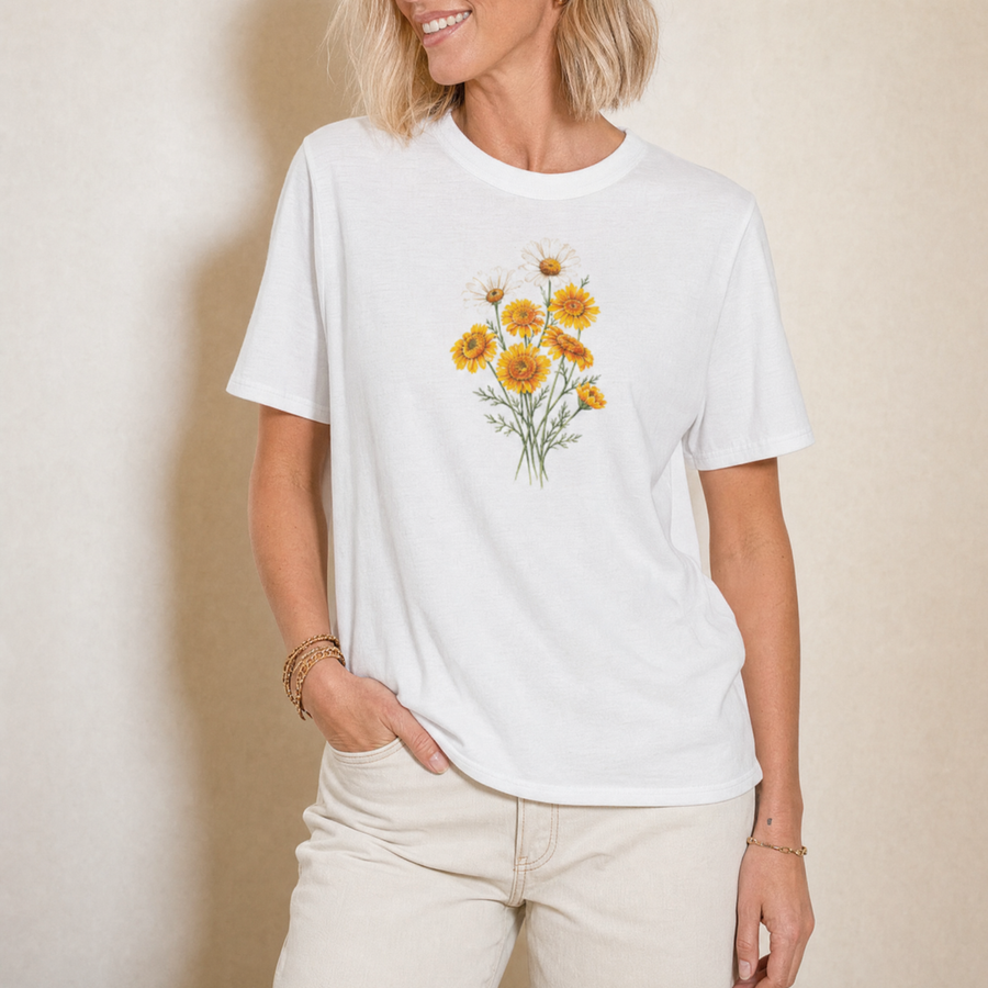 Yellow Wildflower Bouquet — Graphic Tee