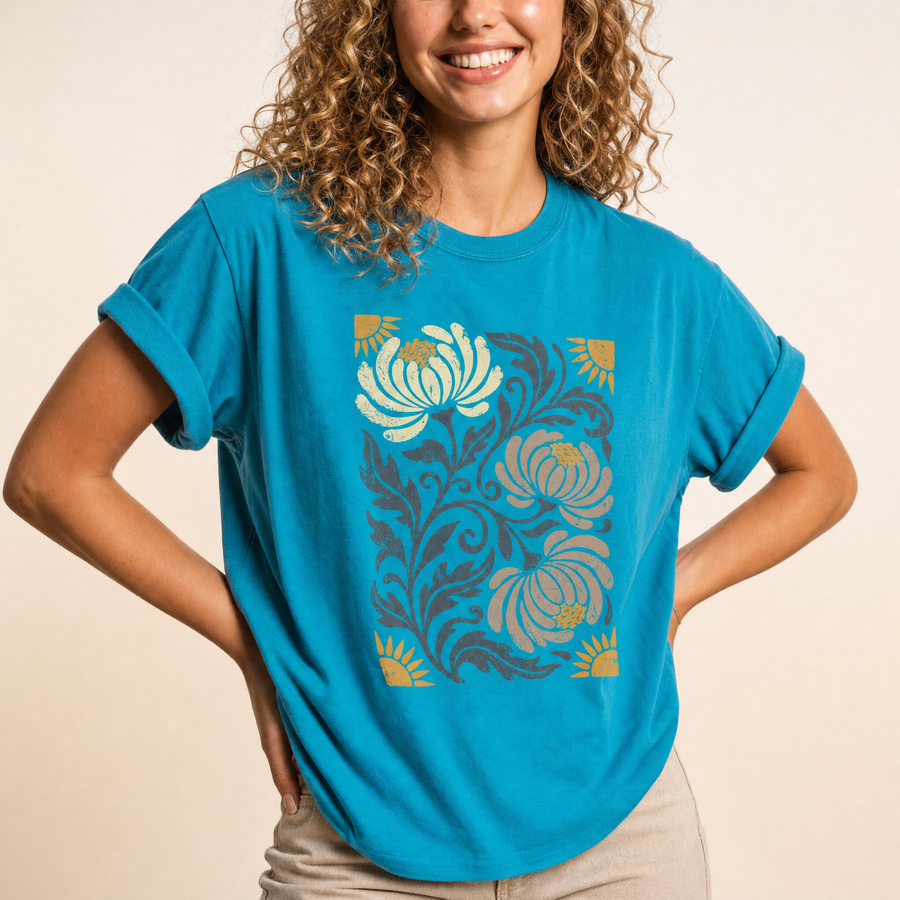 Botanical Scroll Graphic Tee