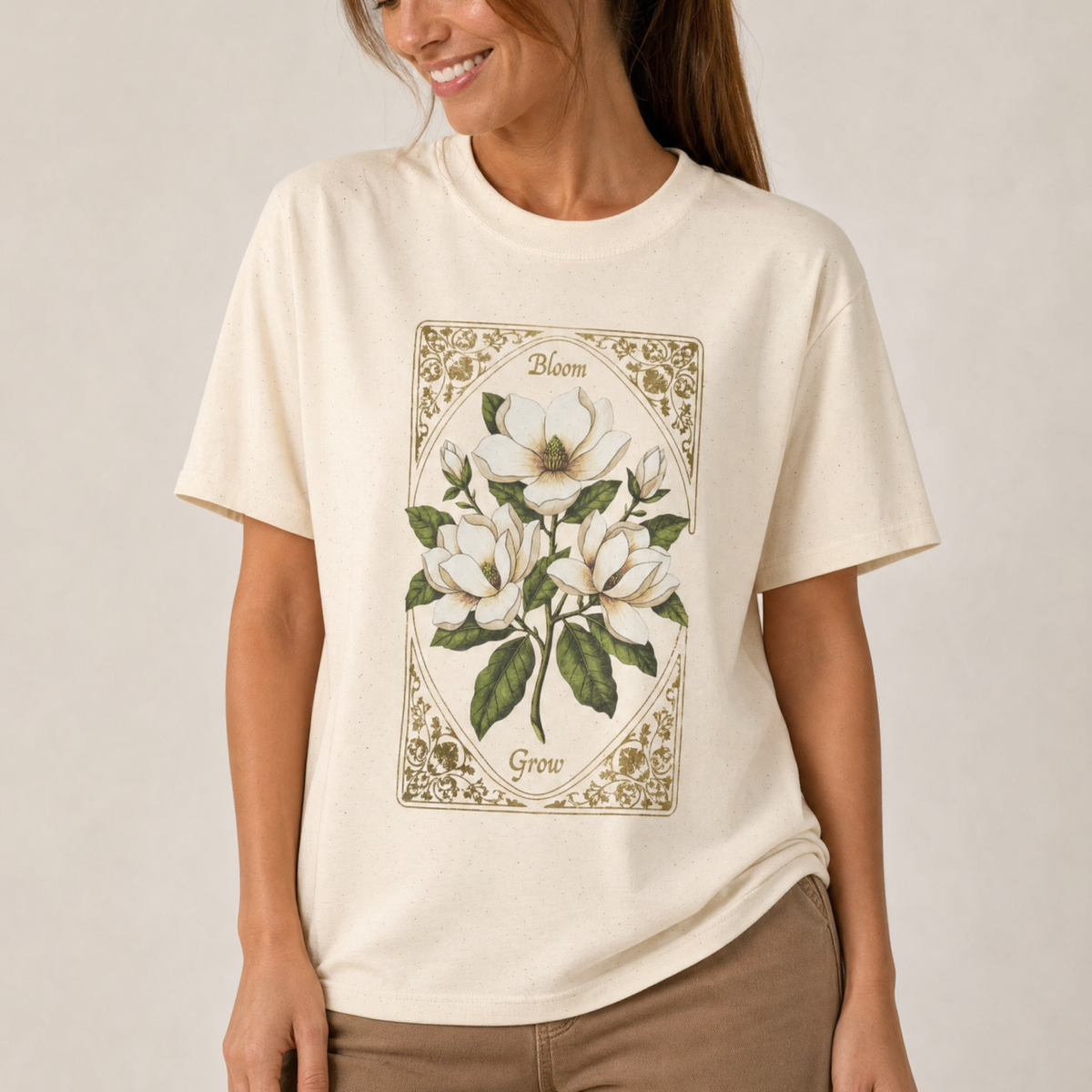Bloom & Grow Botanical graphic tee – J.Kelly