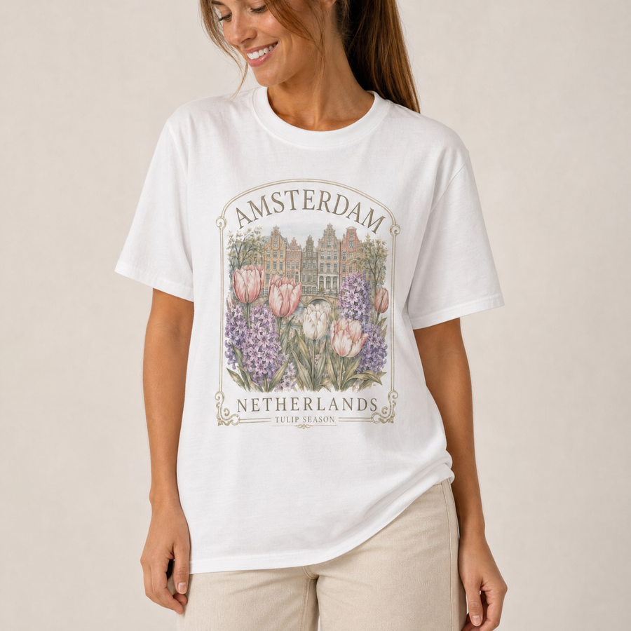 Amsterdam Tulip Garden Graphic Tee