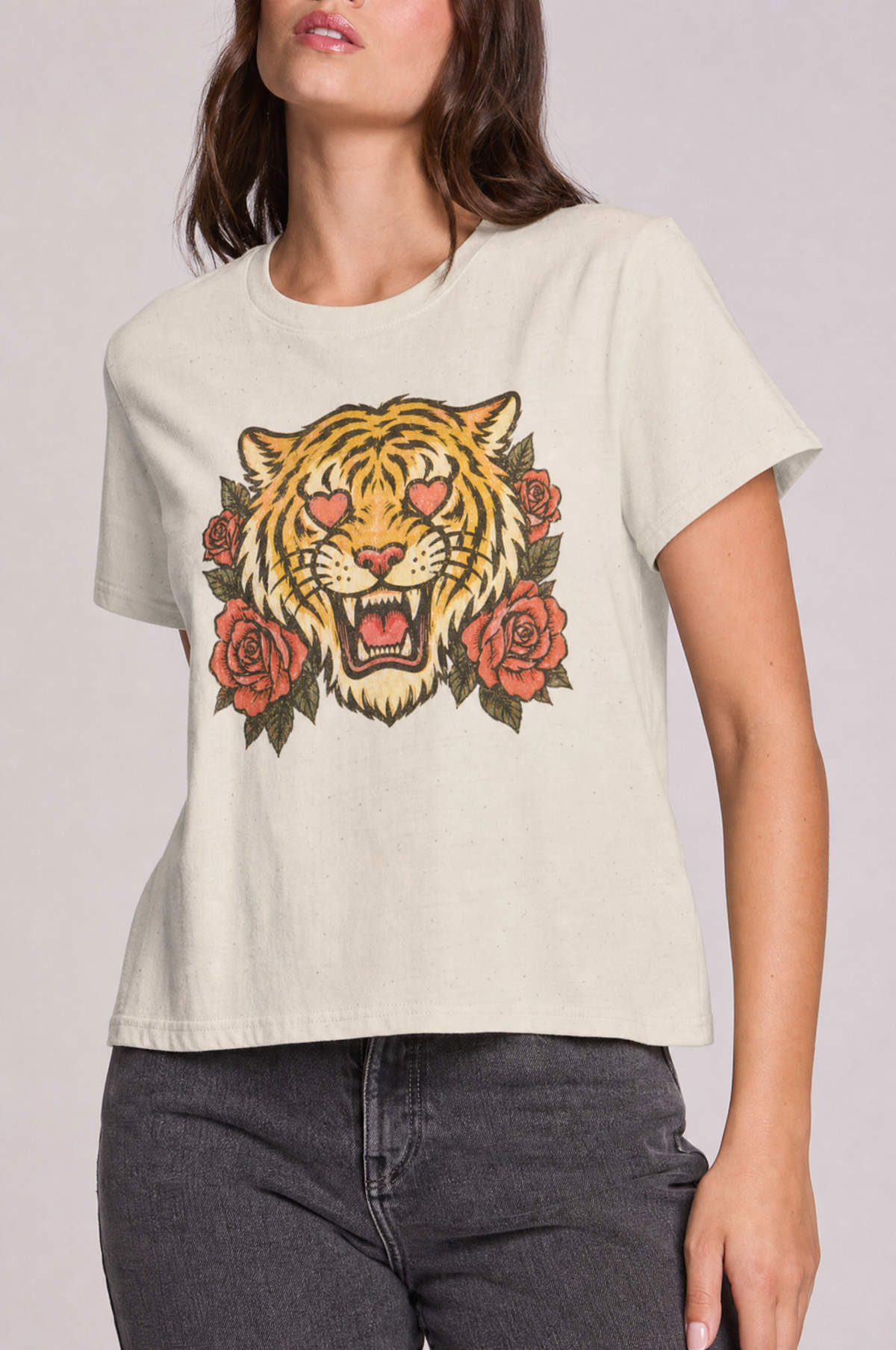 Vintage Tiger & Roses — Graphic Tee