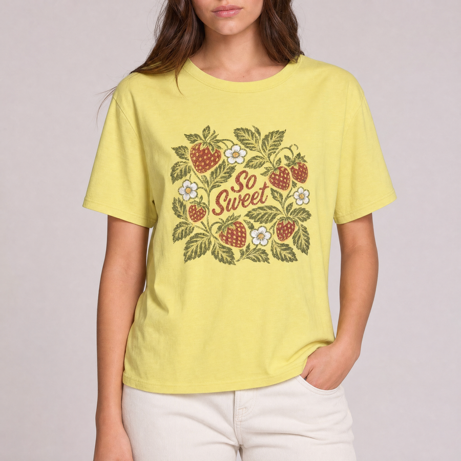 So Sweet Strawberry Floral — Graphic Tee