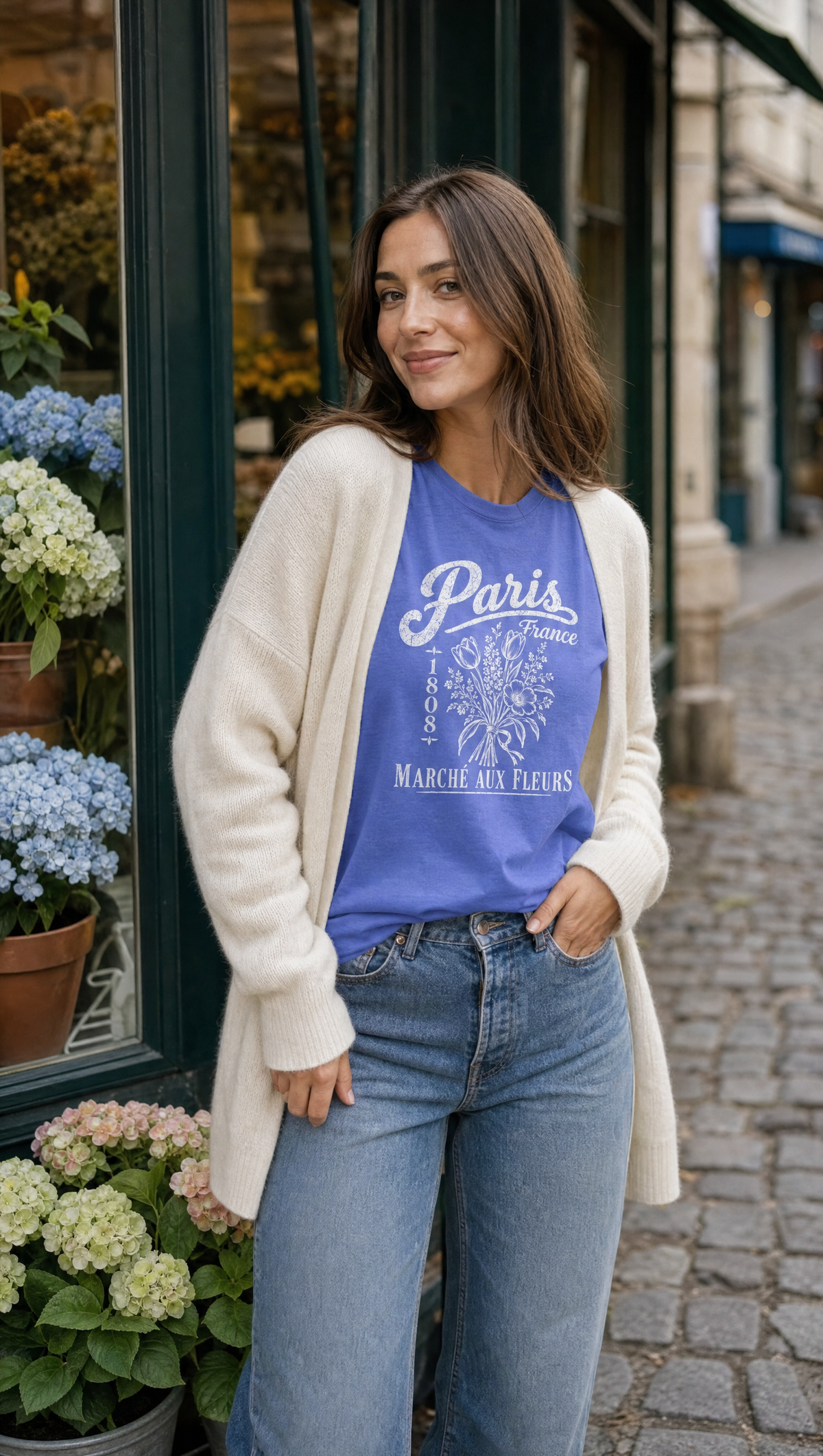 Paris Flower Market Graphic Tee