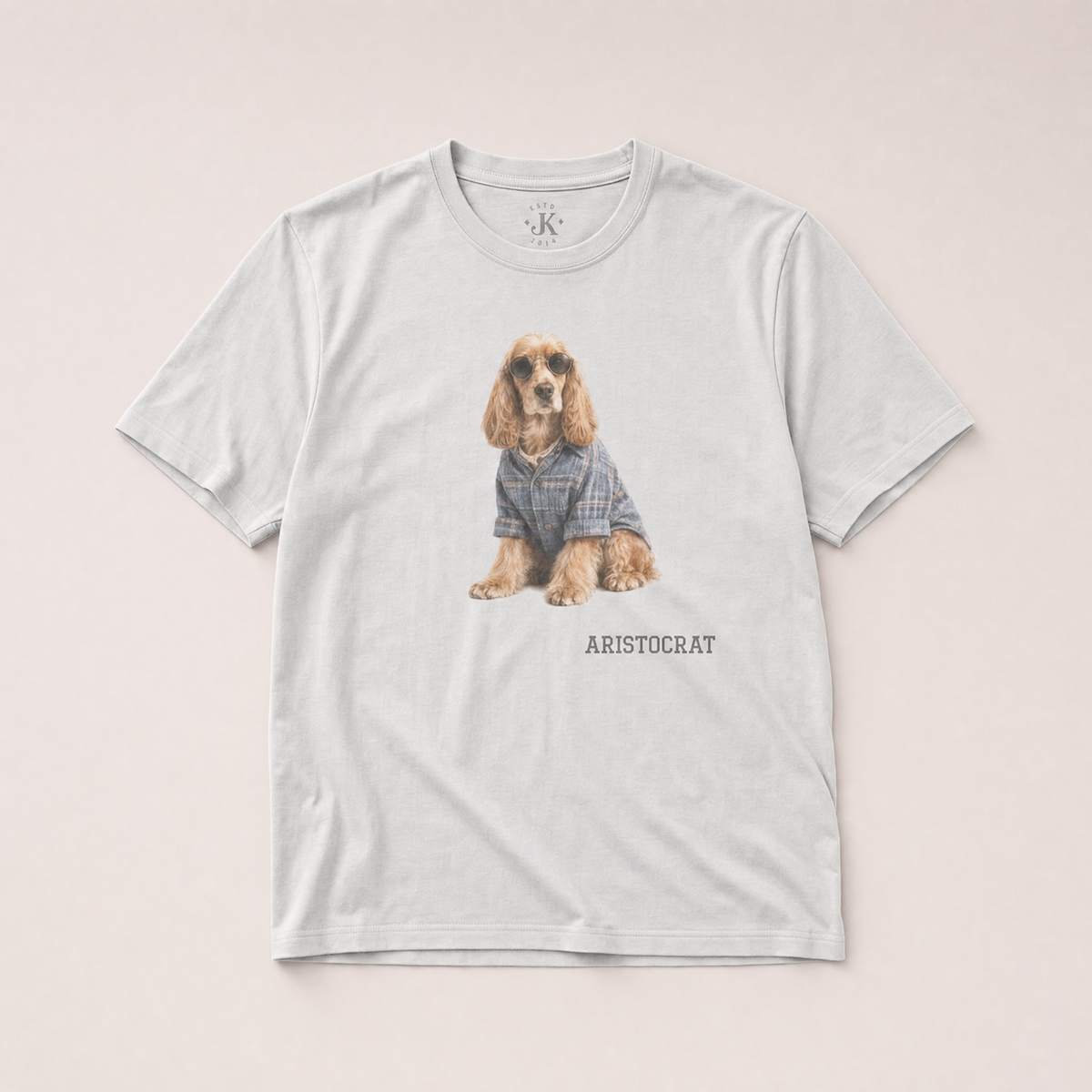 Aristocrat Pup graphic tee in soft gray – view 2