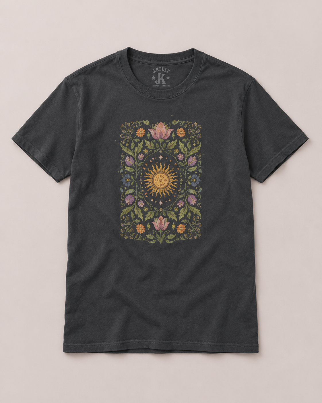 Celestial Sun & Botanical Graphic Tee