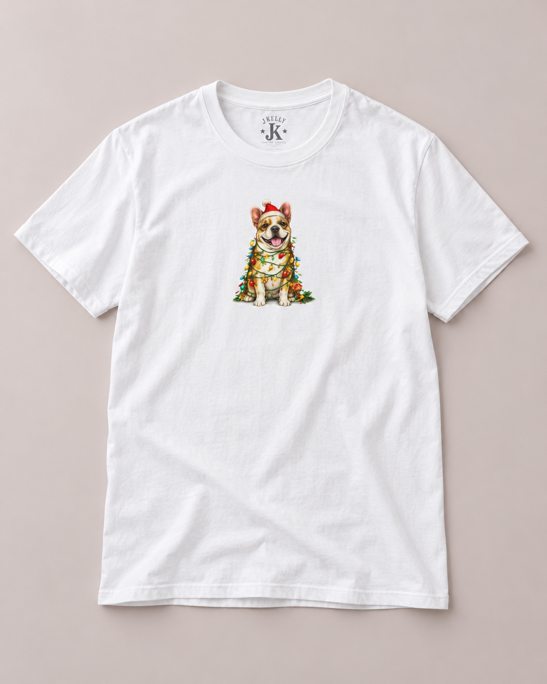 Christmas French Bulldog Graphic Tee – Cute Holiday Frenchie Shirt