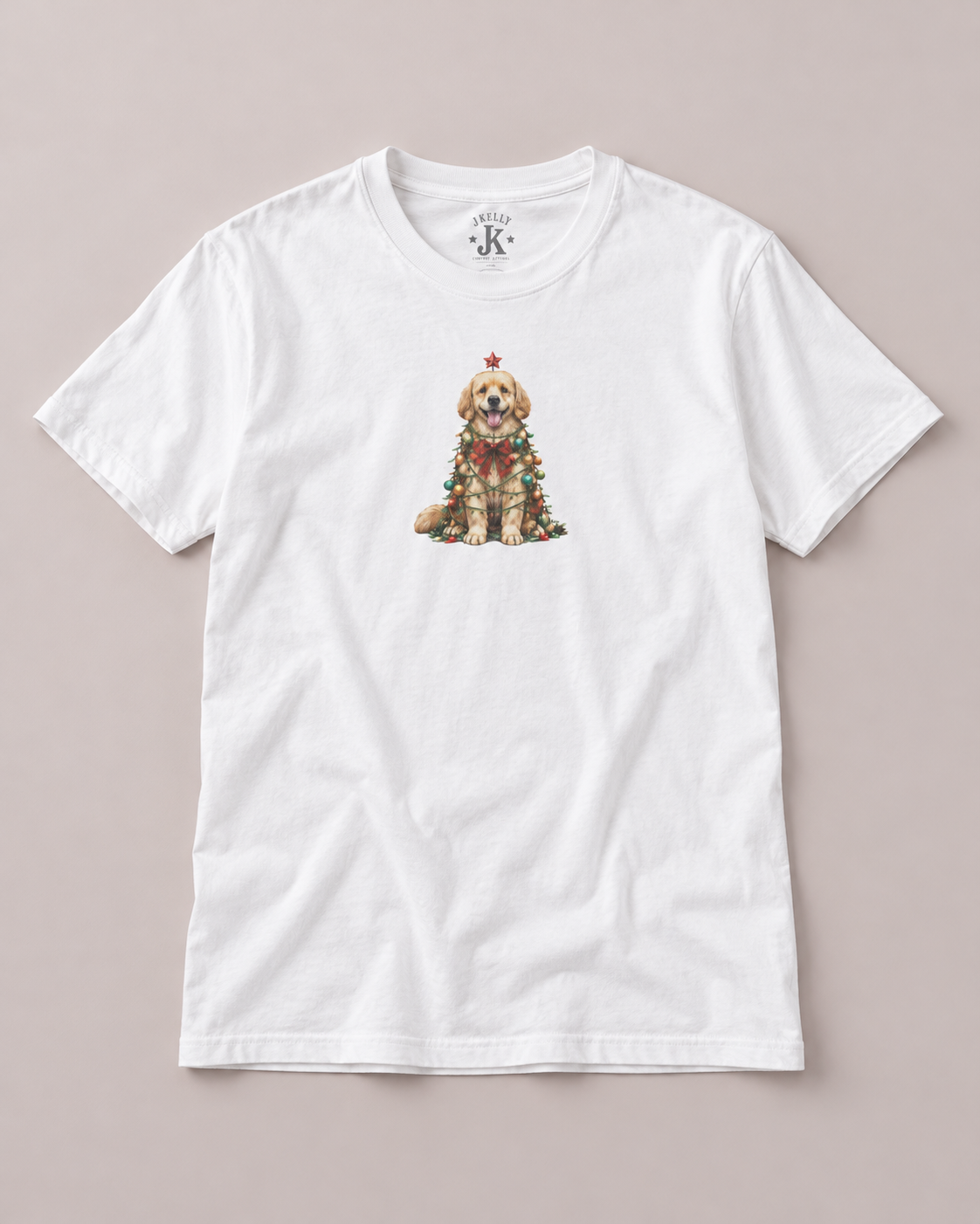 Christmas Golden Retriever Graphic Tee – Cute Holiday Dog Shirt