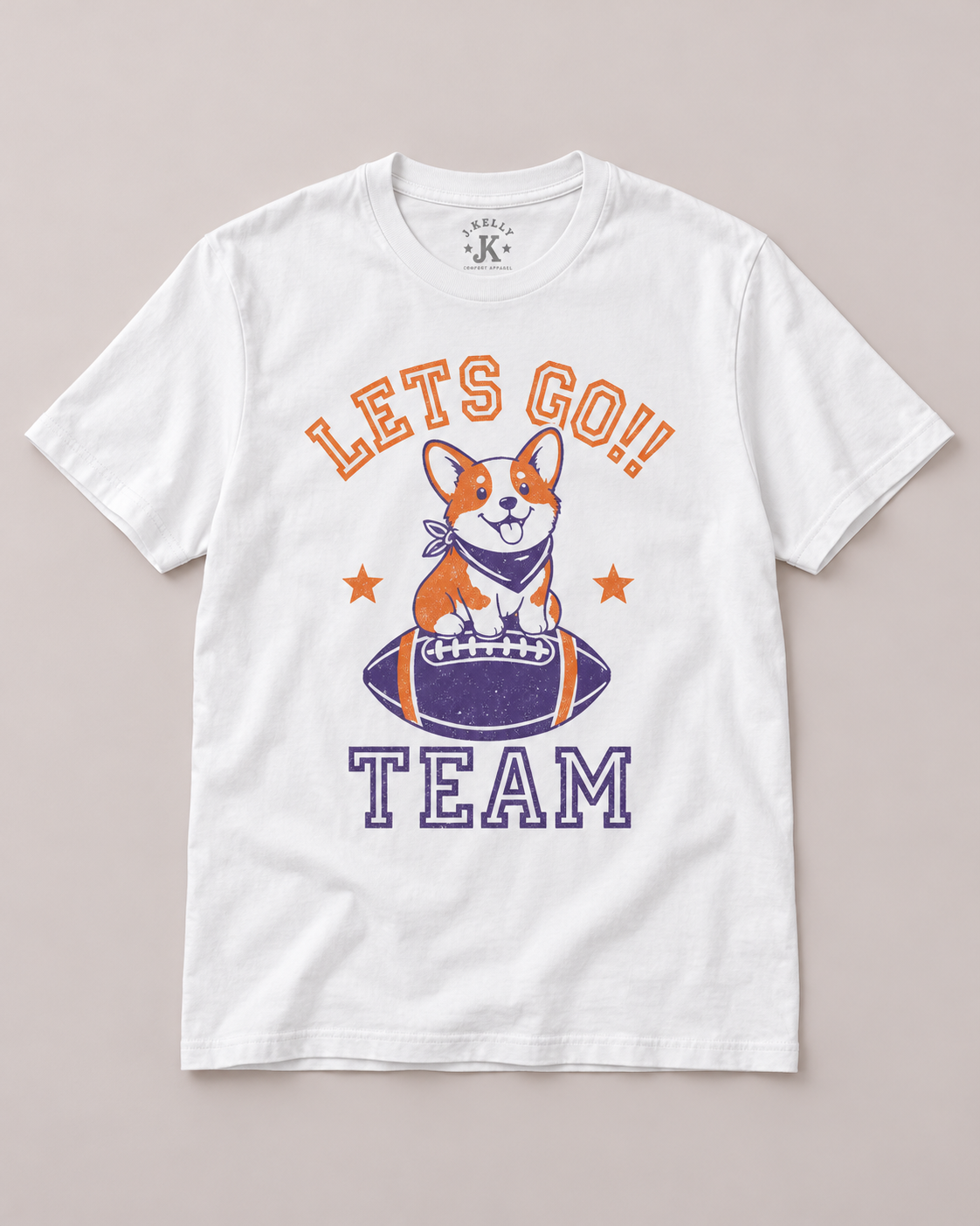 Game Day Corgi Football Graphic Tee