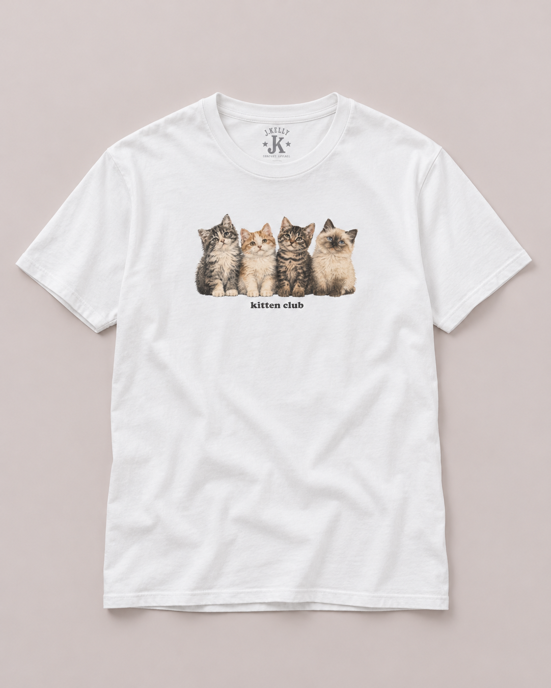 Kitten Club Graphic Tee – Vintage Four Cats T-Shirt