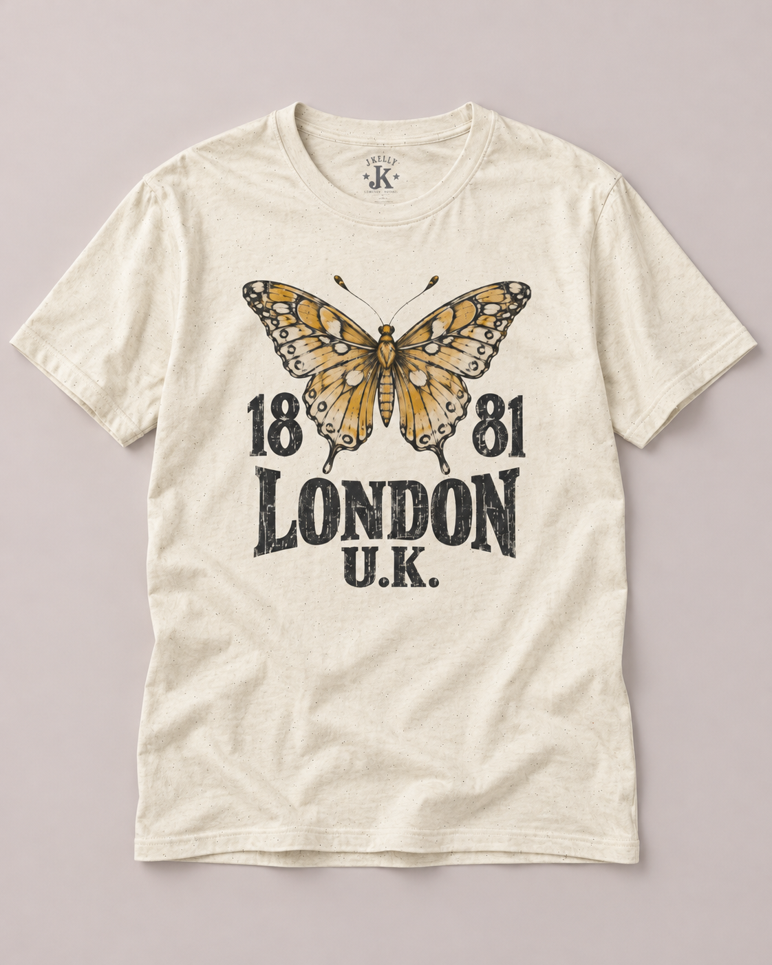 London Butterfly Graphic Tee – Vintage 1881 British Inspired Shirt