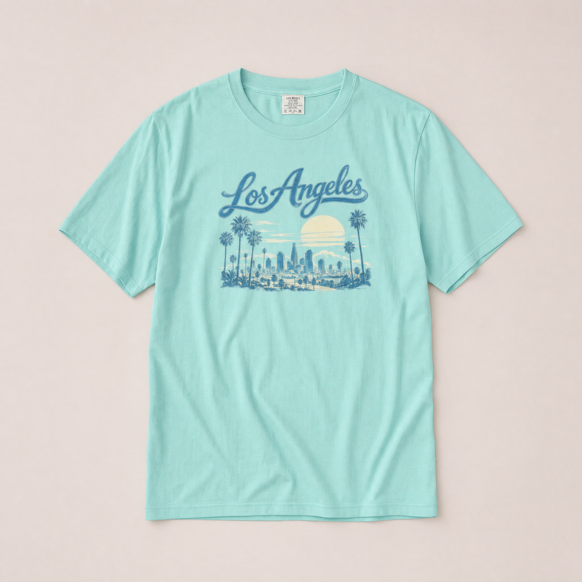 Los Angeles Golden Hour graphic tee in breezy turquoise – J.Kelly
