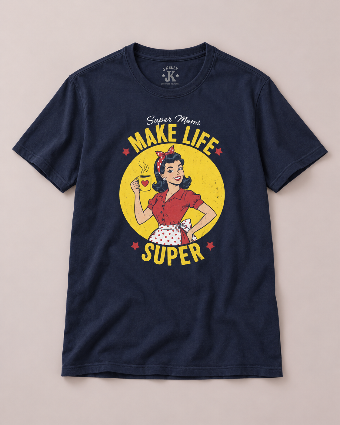 Make Life Super Retro Graphic Tee – Vintage Super Mom Shirt