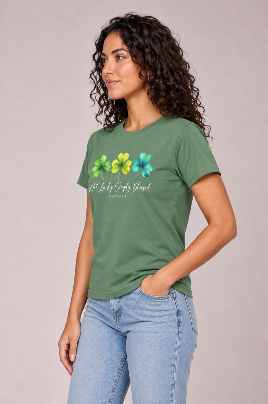 Not Lucky, Just Blessed Shamrock T-Shirt