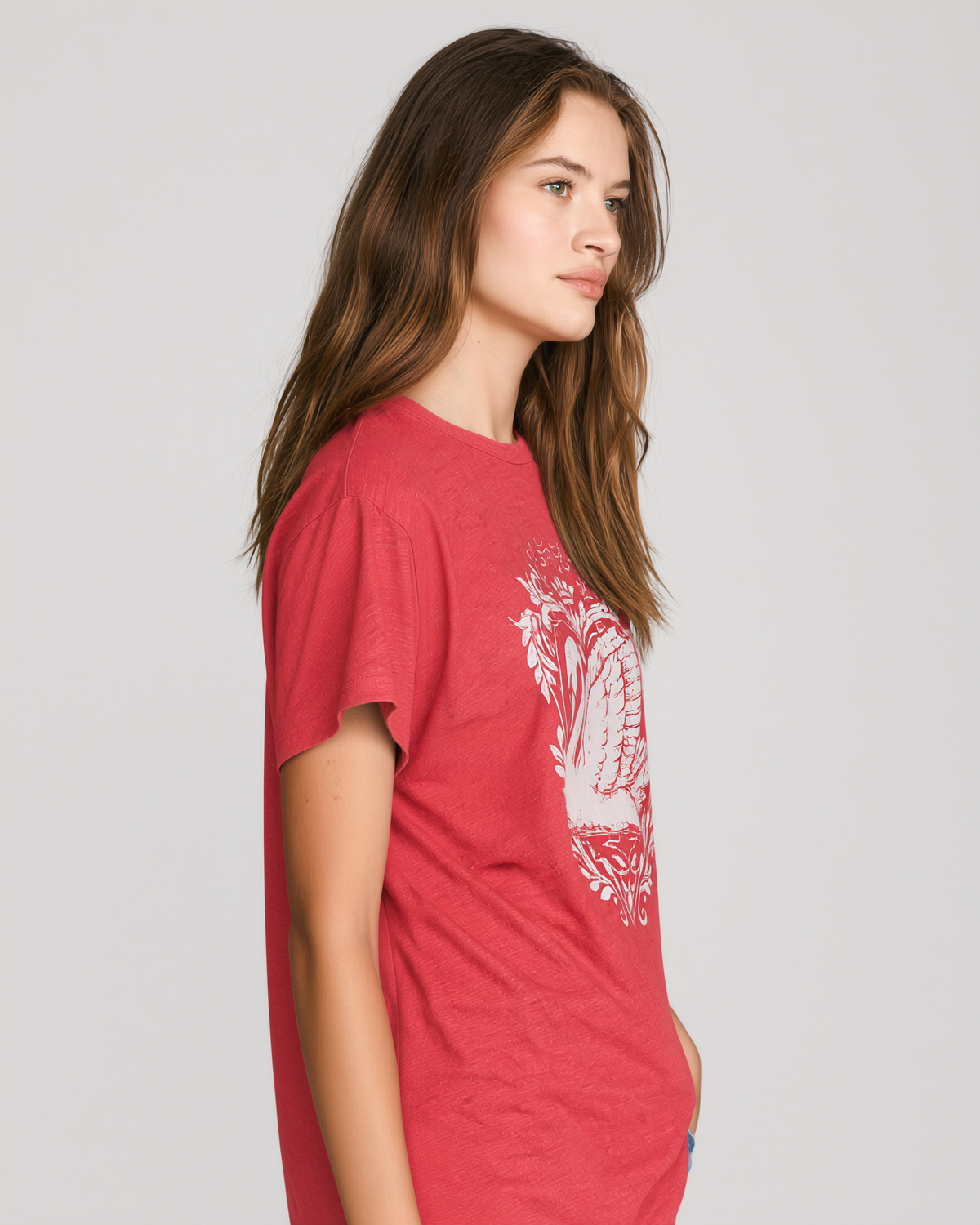 Ornate Swan Art Tee T-Shirt