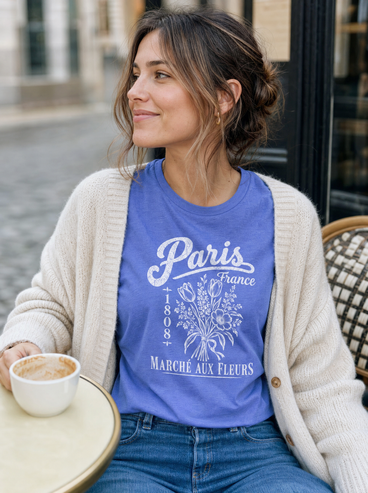 Paris Flower Market Graphic Tee