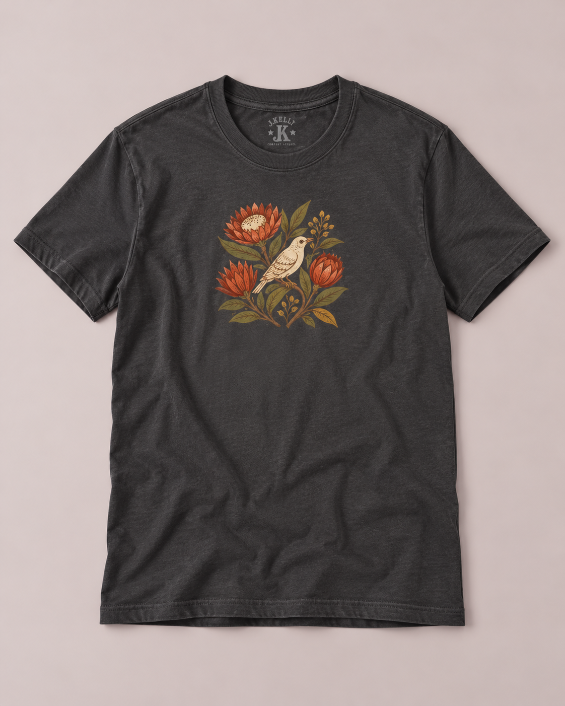 Vintage Bird & Wildflowers Graphic Tee