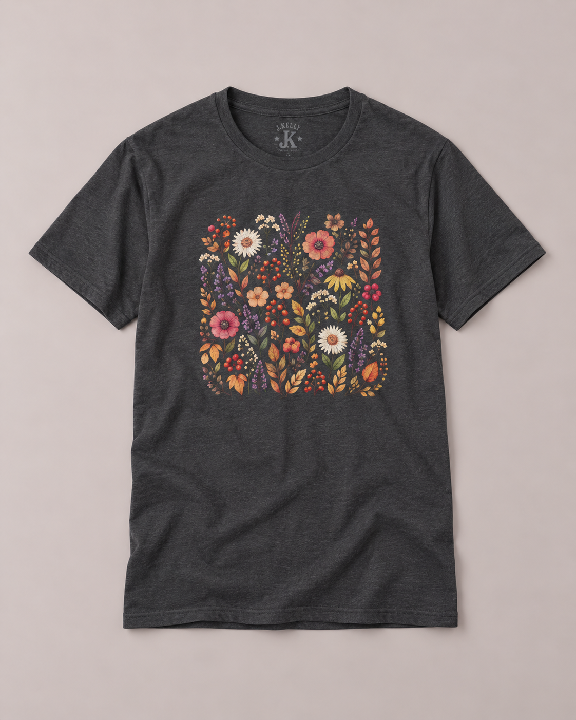 Vintage Wildflower Garden Graphic Tee – Retro Botanical Floral Shirt