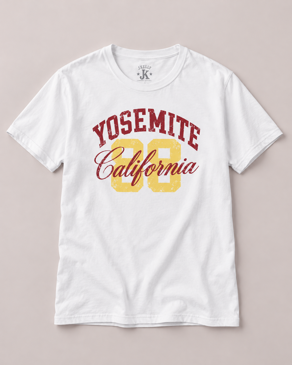 Yosemite California 88 Graphic Tee – Vintage Collegiate Varsity Shirt