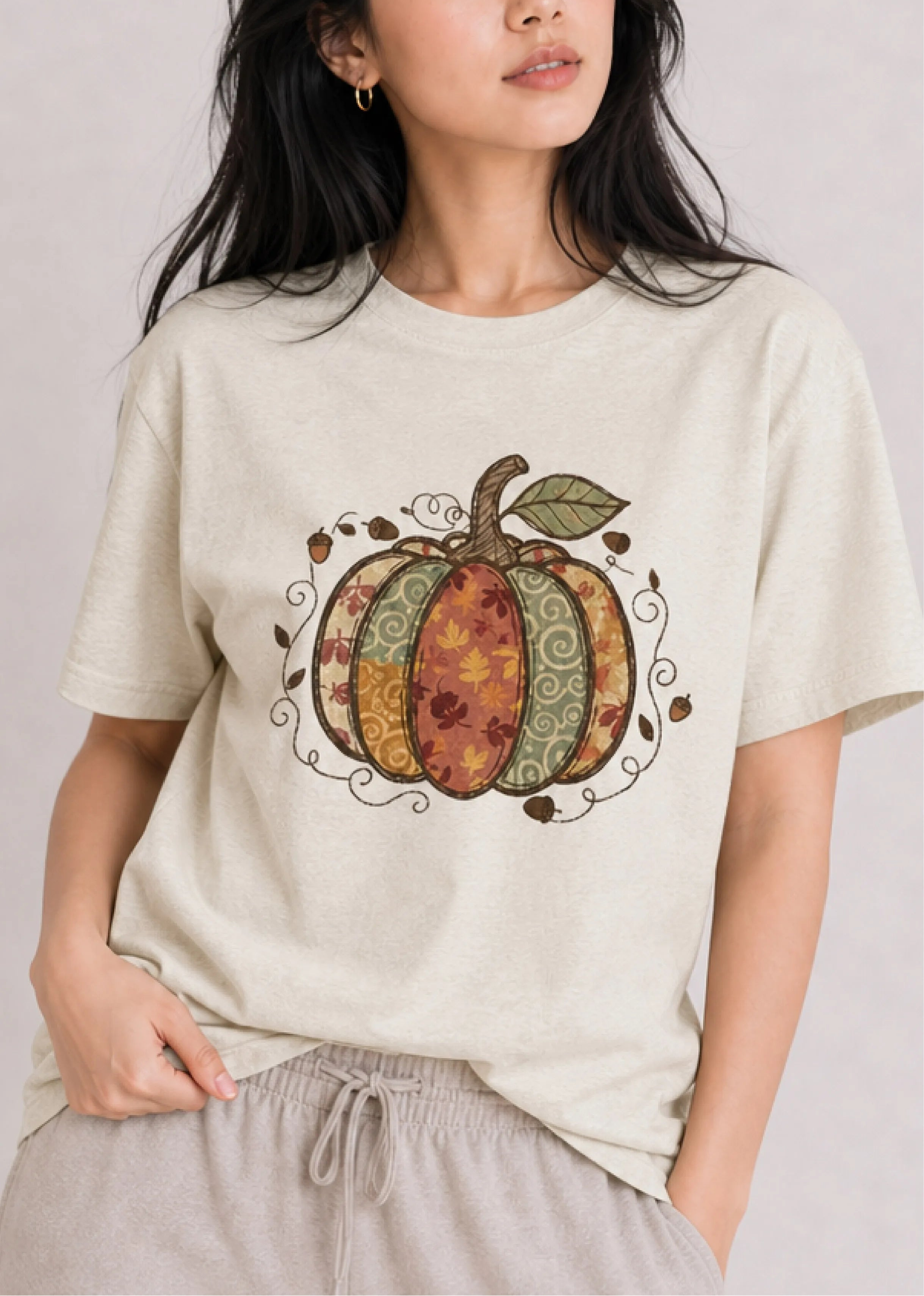 Harvest Pumpkin Ivory Tee